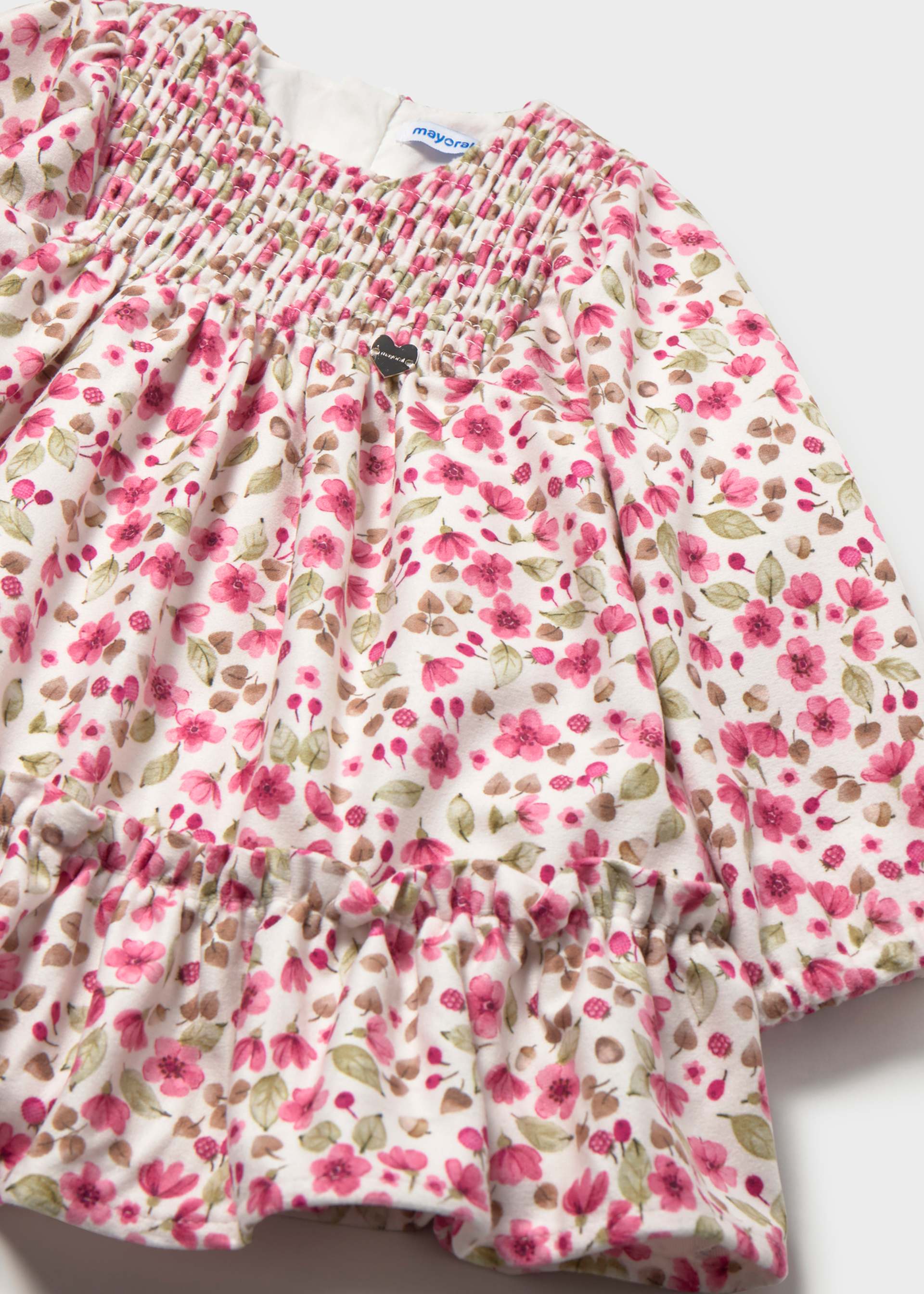 Rochie din catifea cu imprimeu bebe