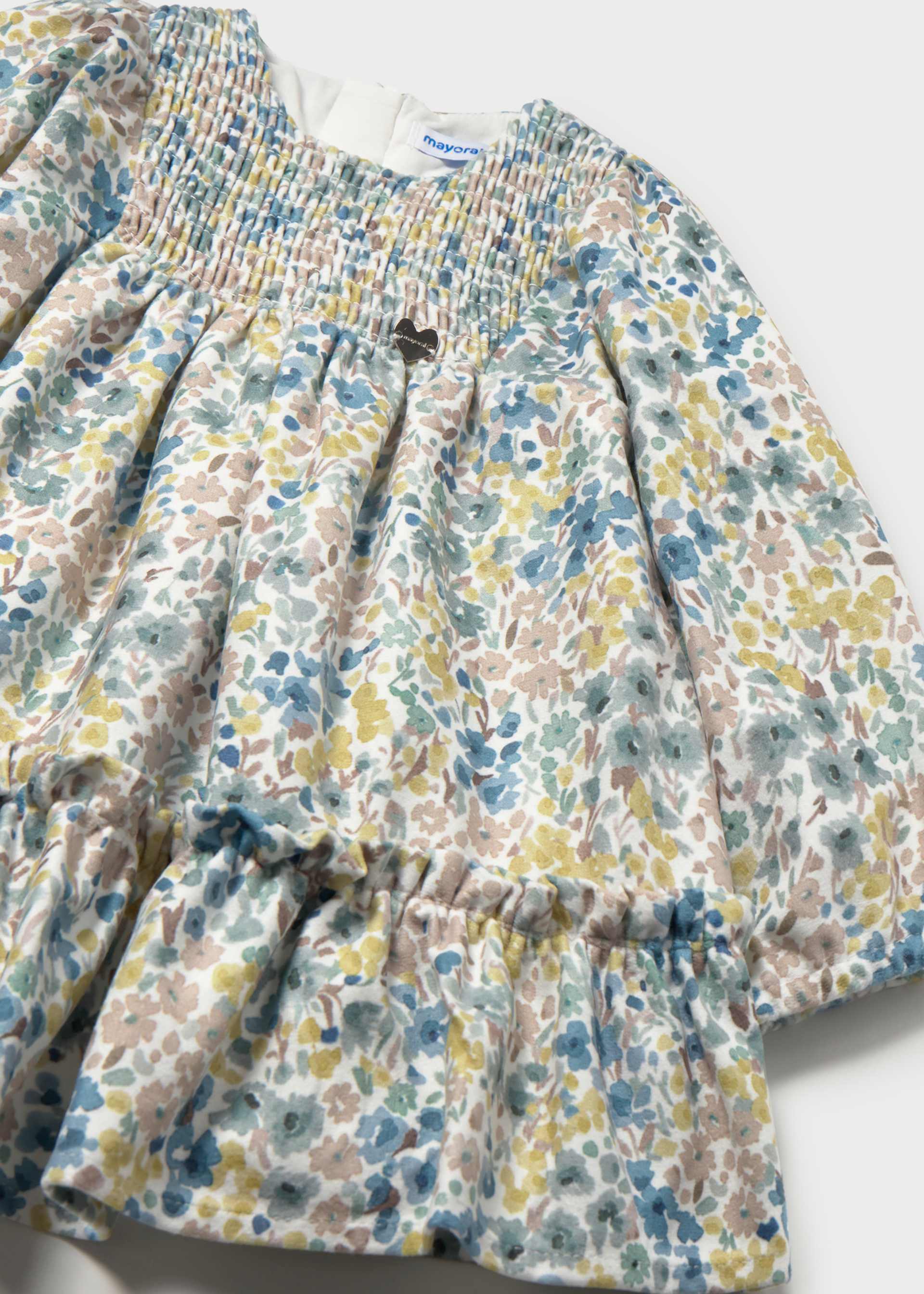 Vestido terciopelo estampado bebé
