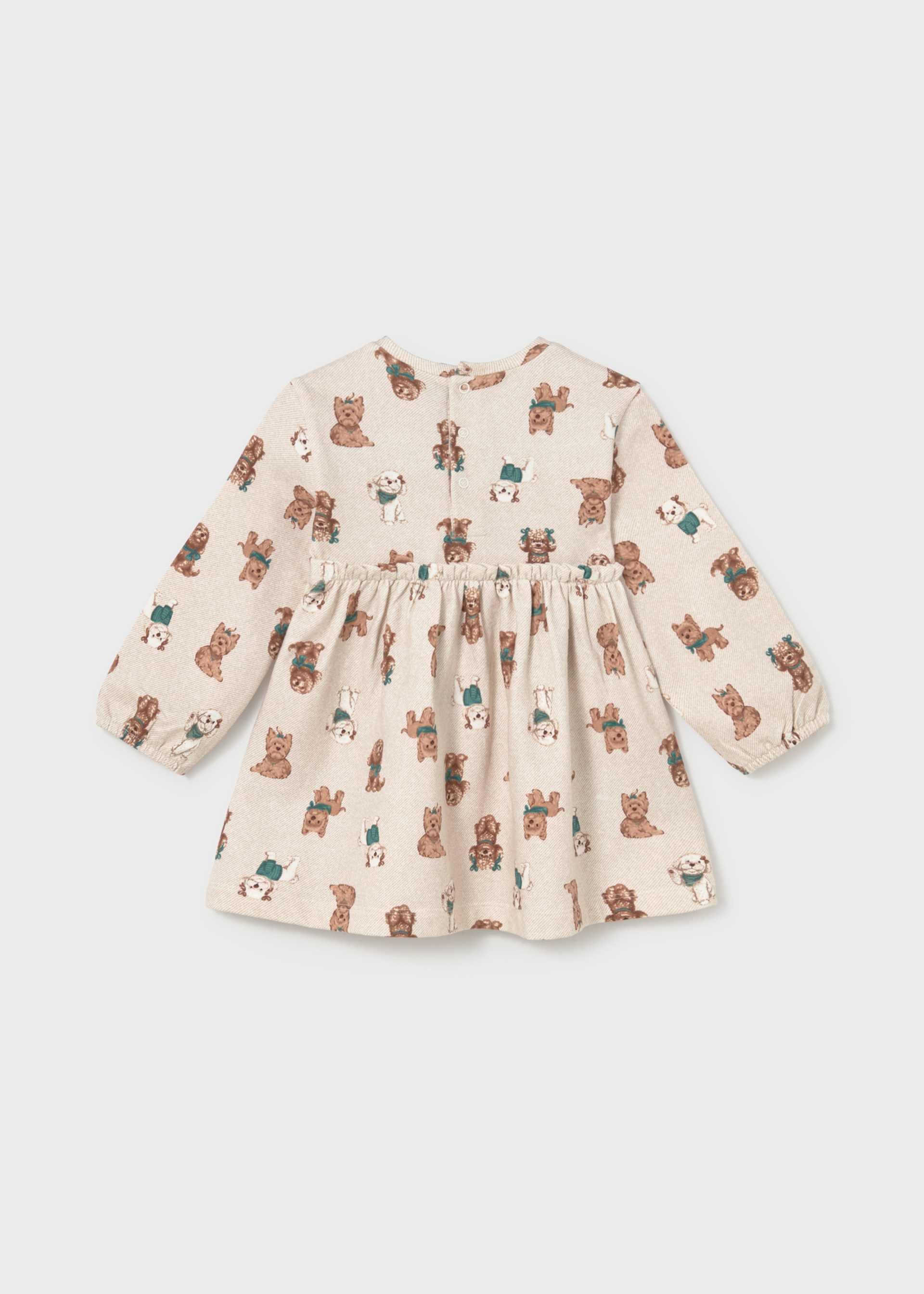 Rochie cu funda si imprimeu bebe
