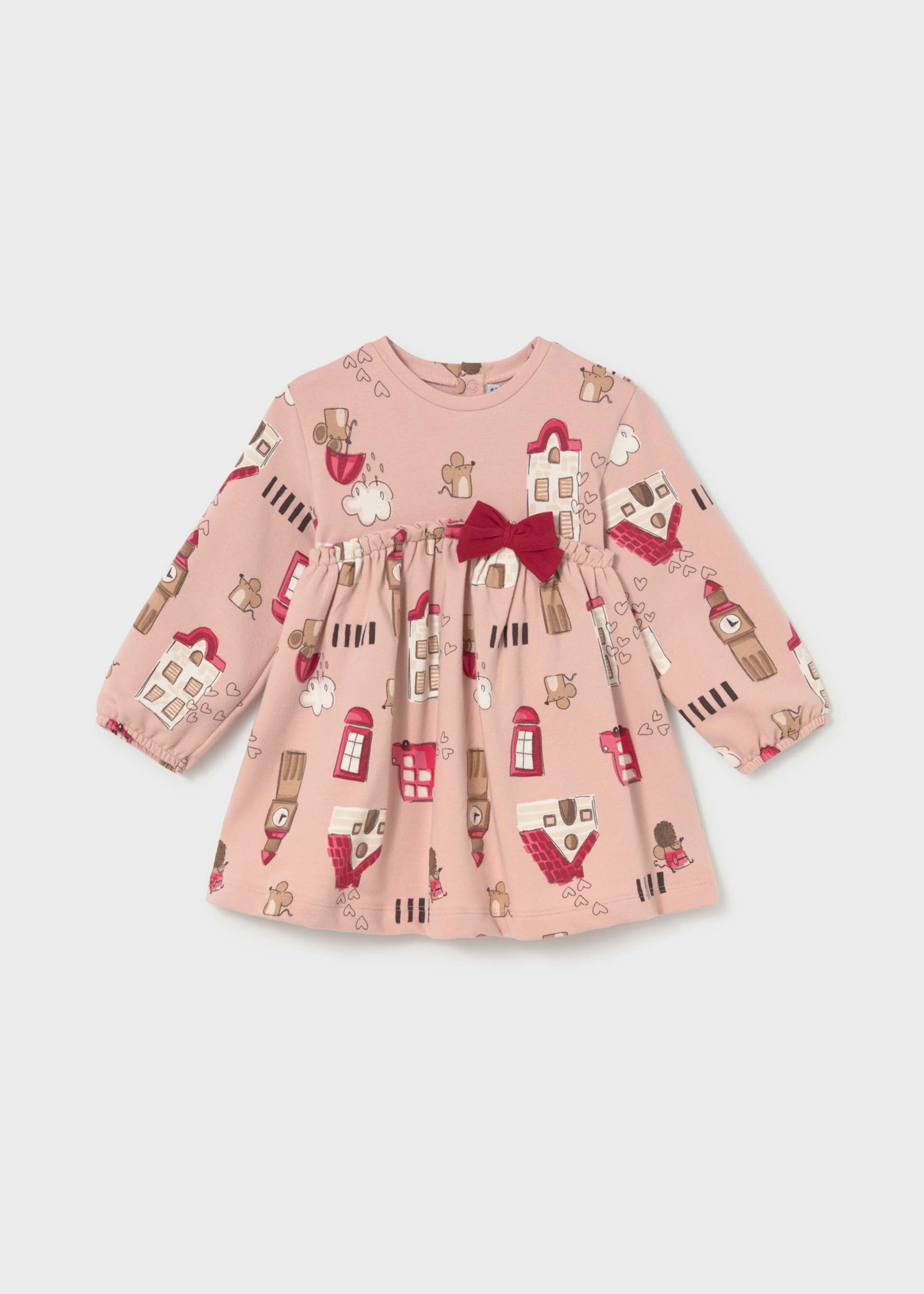 Vestido moño estampado bebé