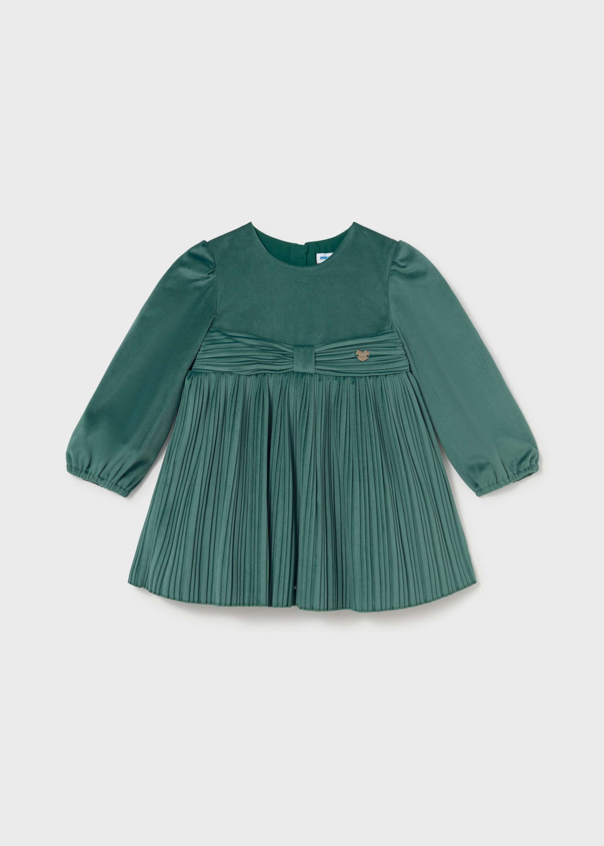 Vestido veludo plissado bebé
