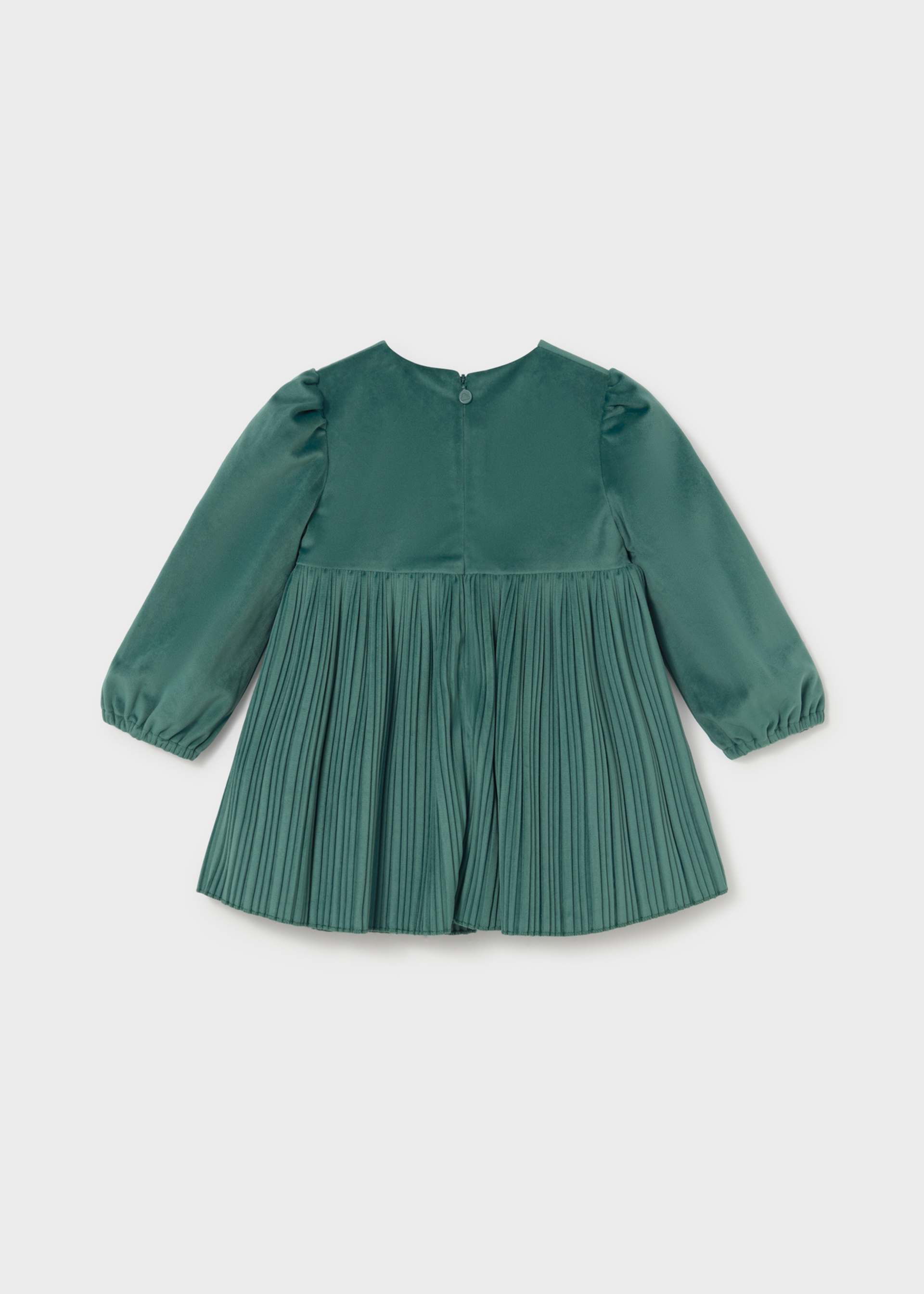 Vestido veludo plissado bebé