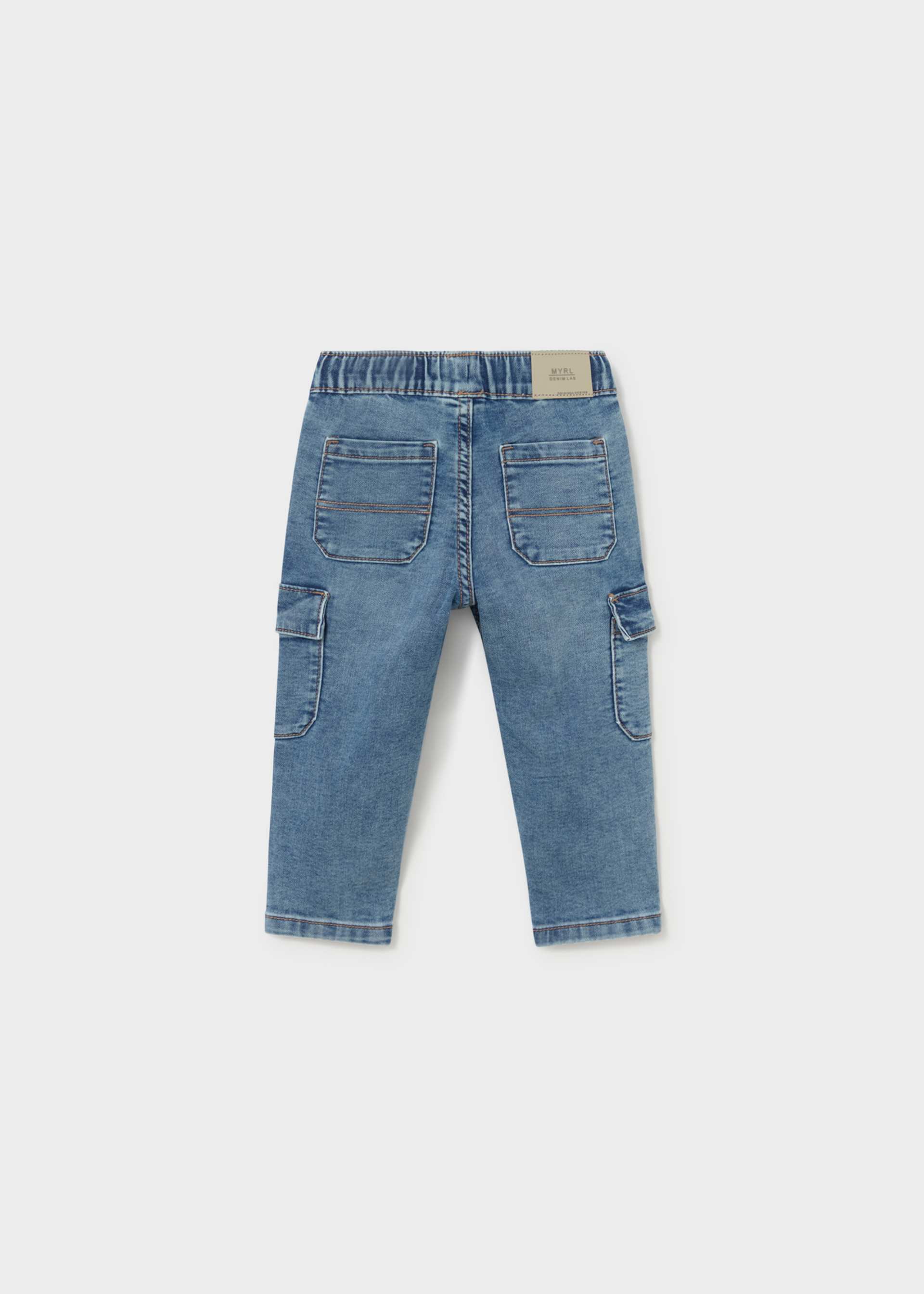 Pantalon cargo en denim bébé