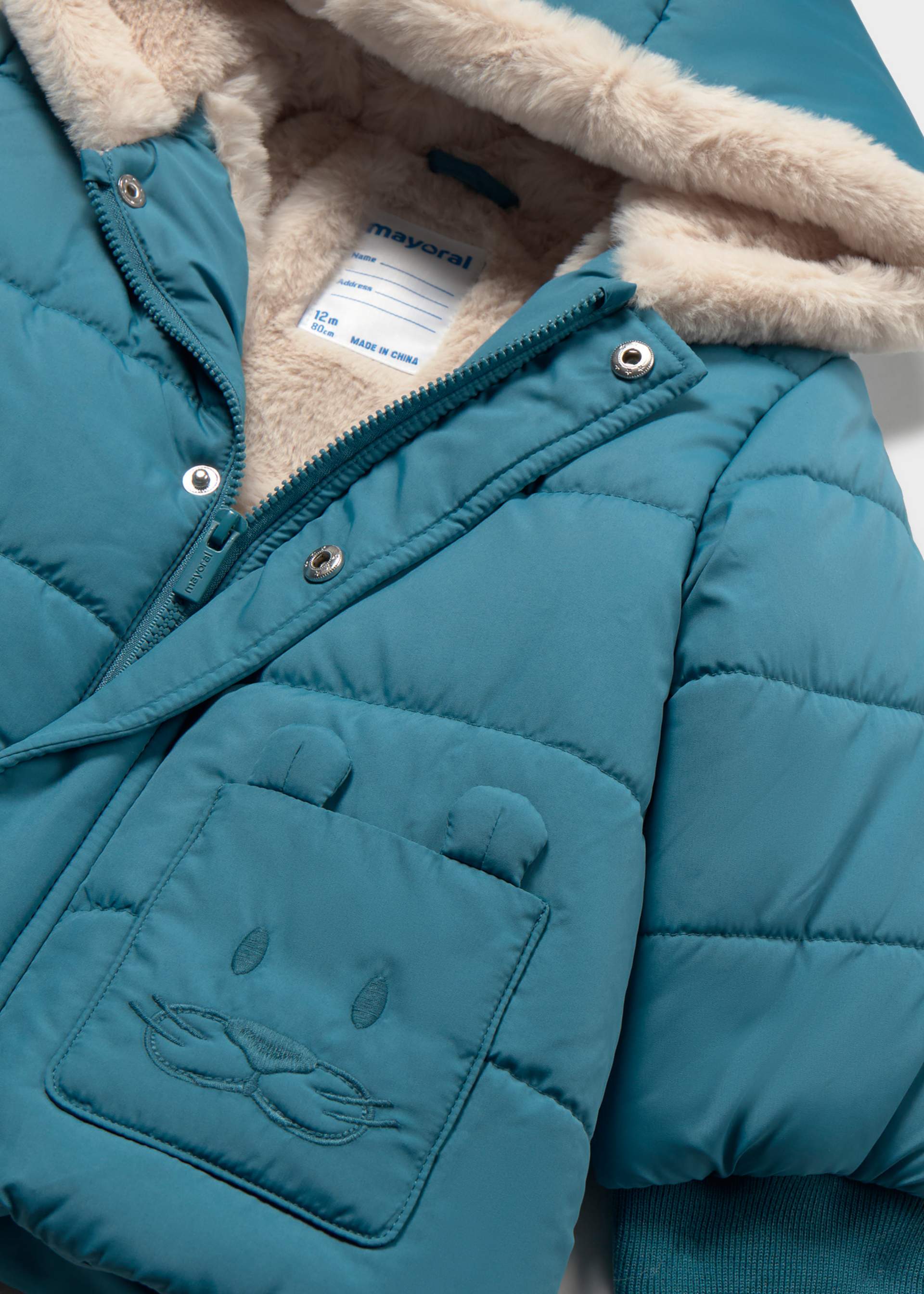 Fell-Winterjacke Taschen Baby