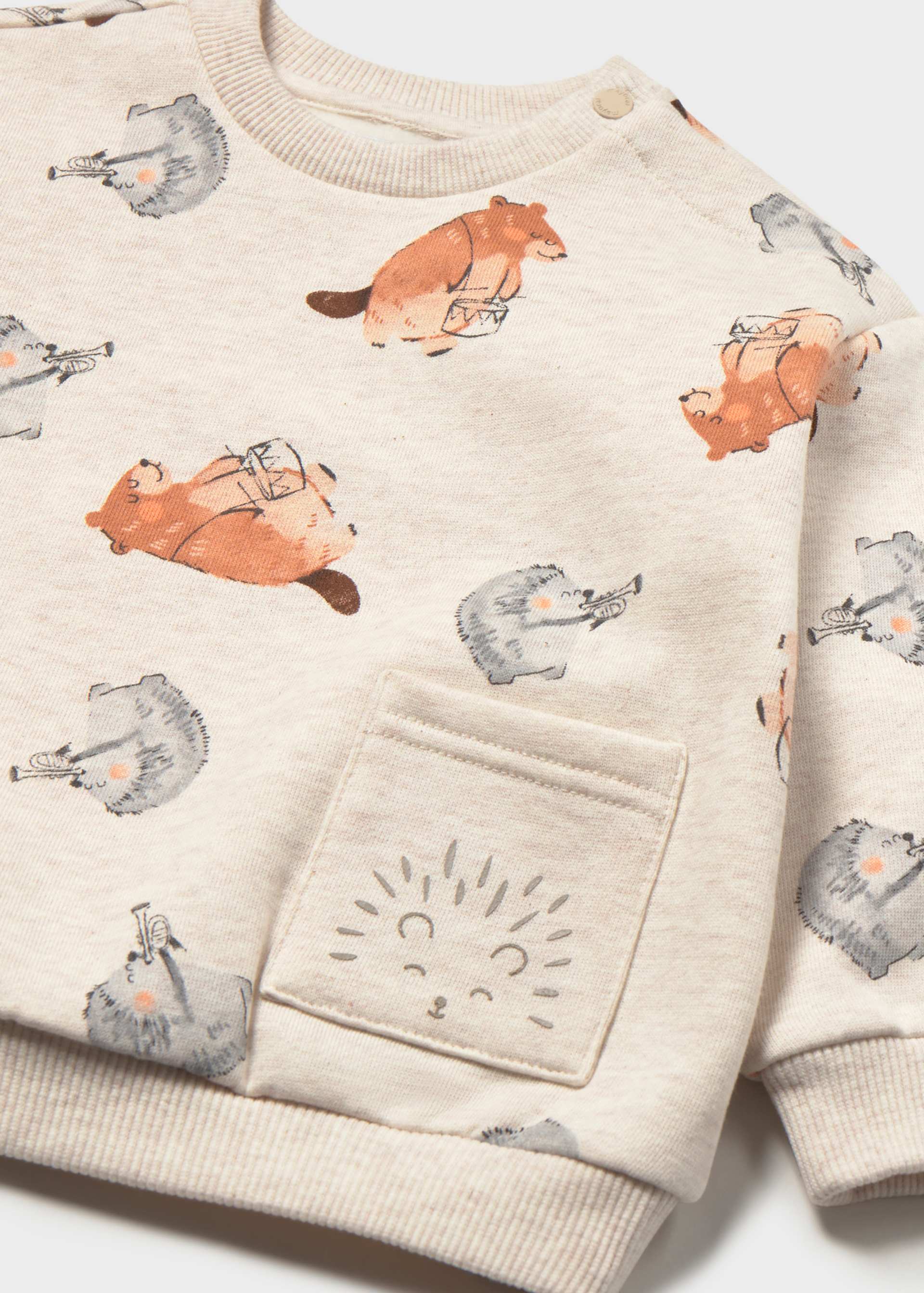 Baby Animal Pocket Sweatshirt