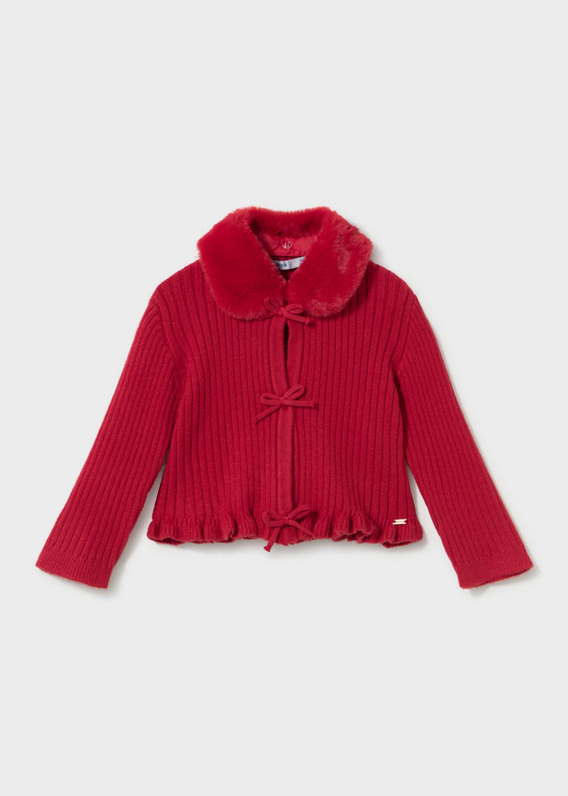 Strickjacke Fellkragen Baby
