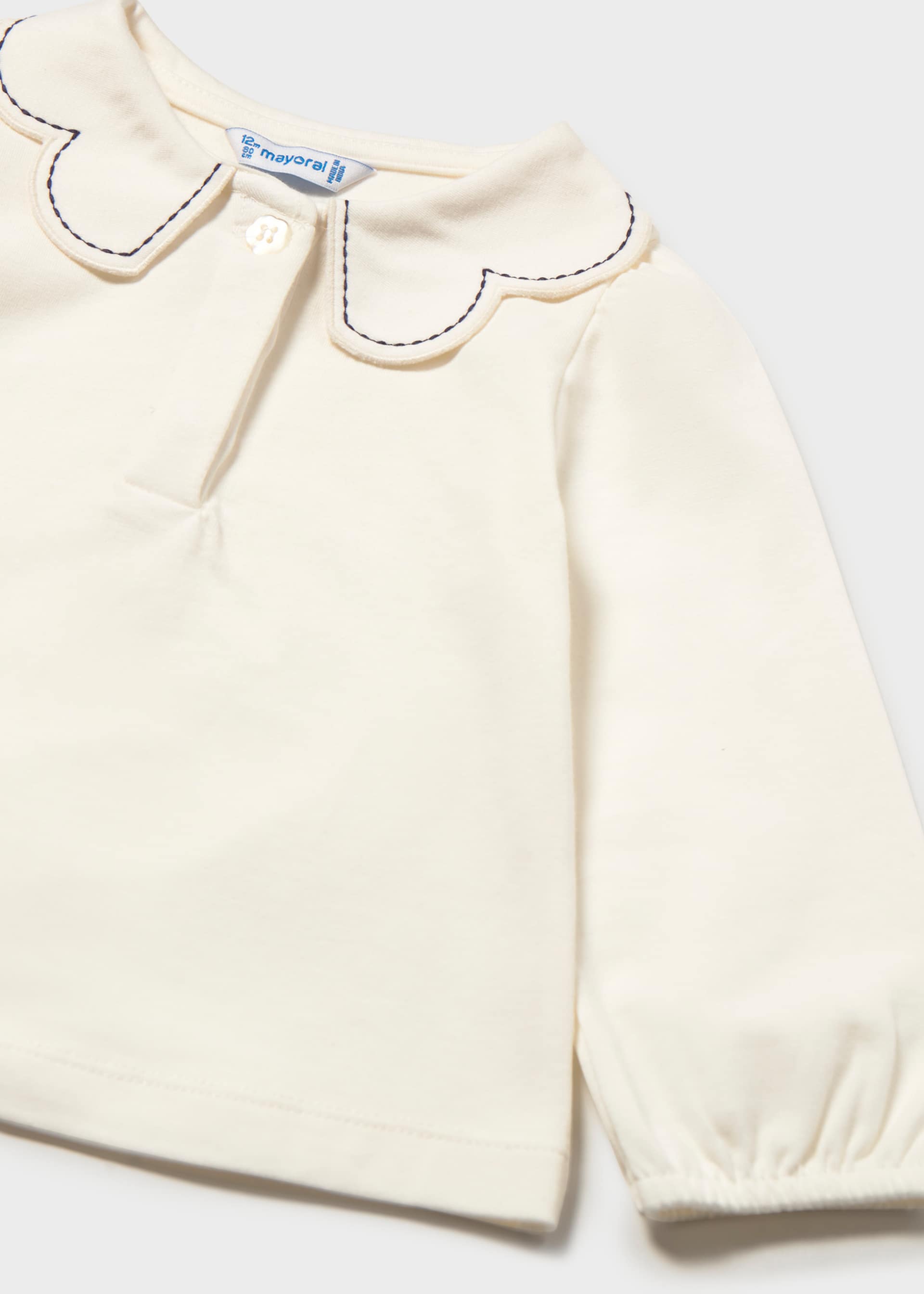 Polo cu guler ondulat bebe