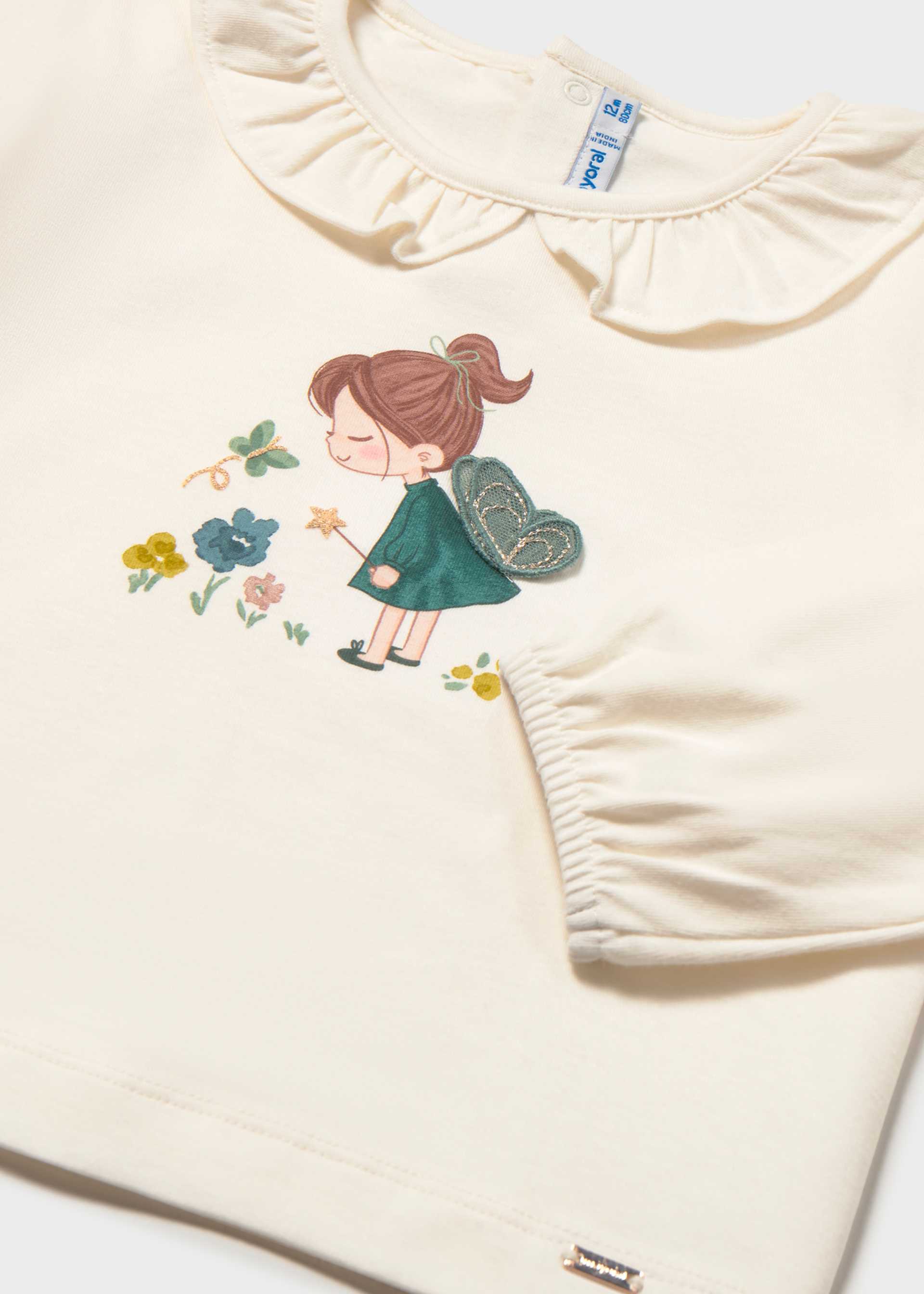 Baby ruffle-neck T-shirt