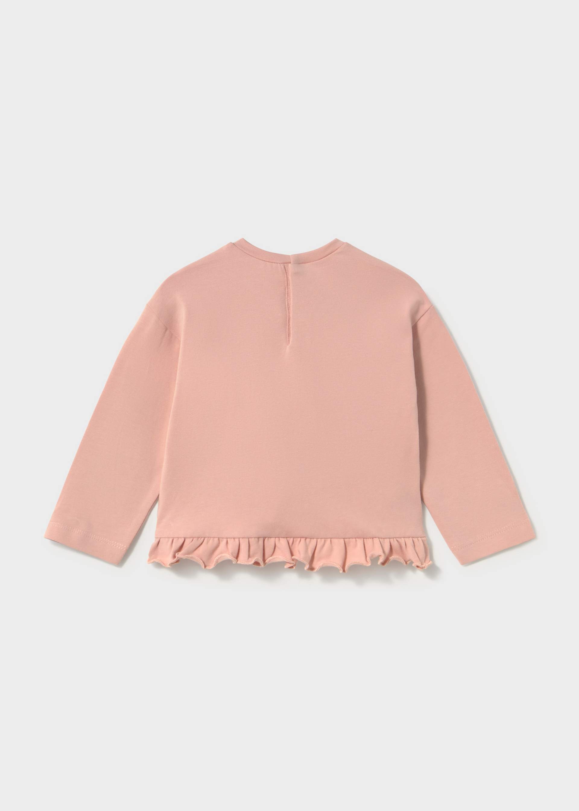 Interactive ruffled baby T-shirt