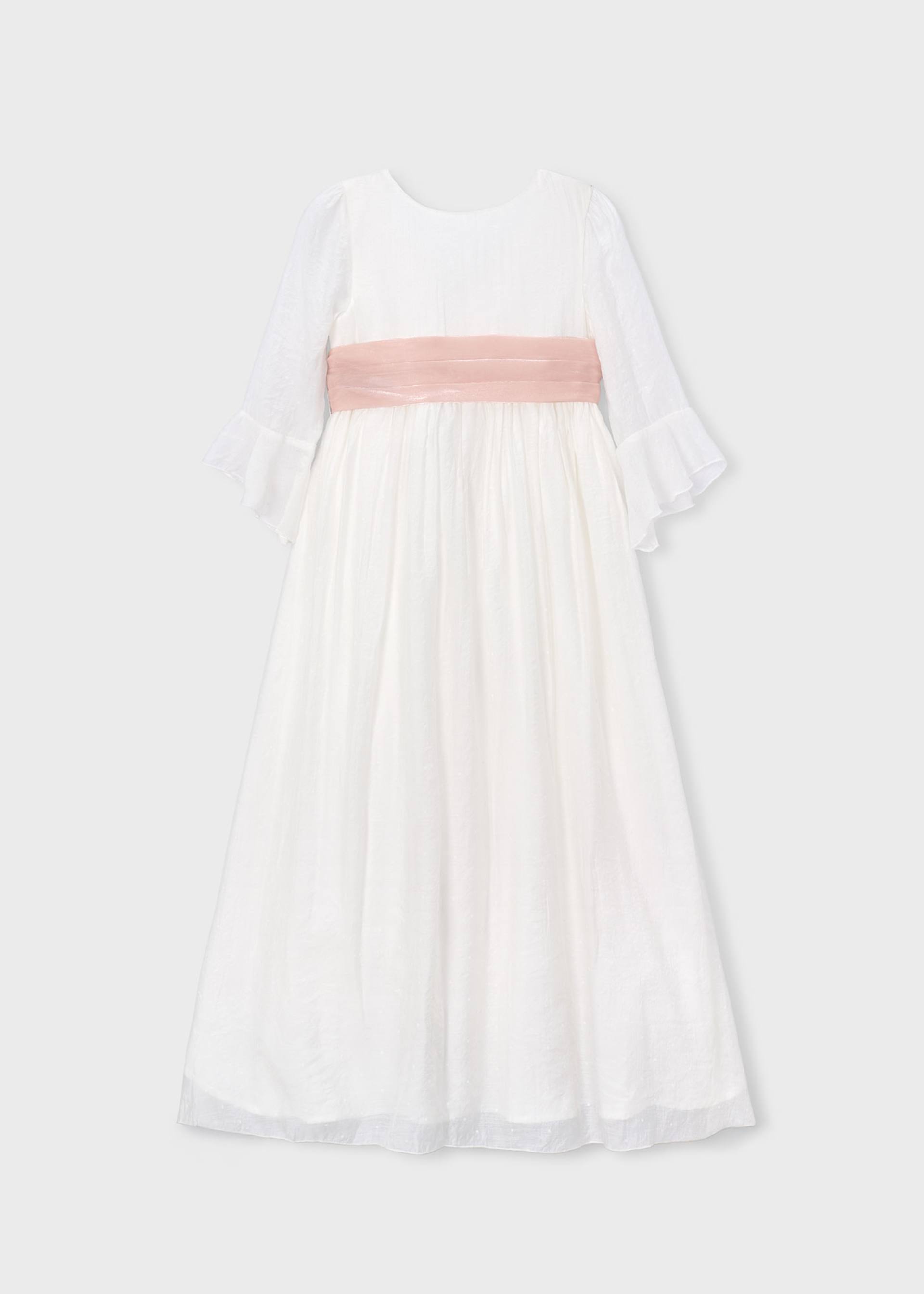 Vestido comunión plumeti niña