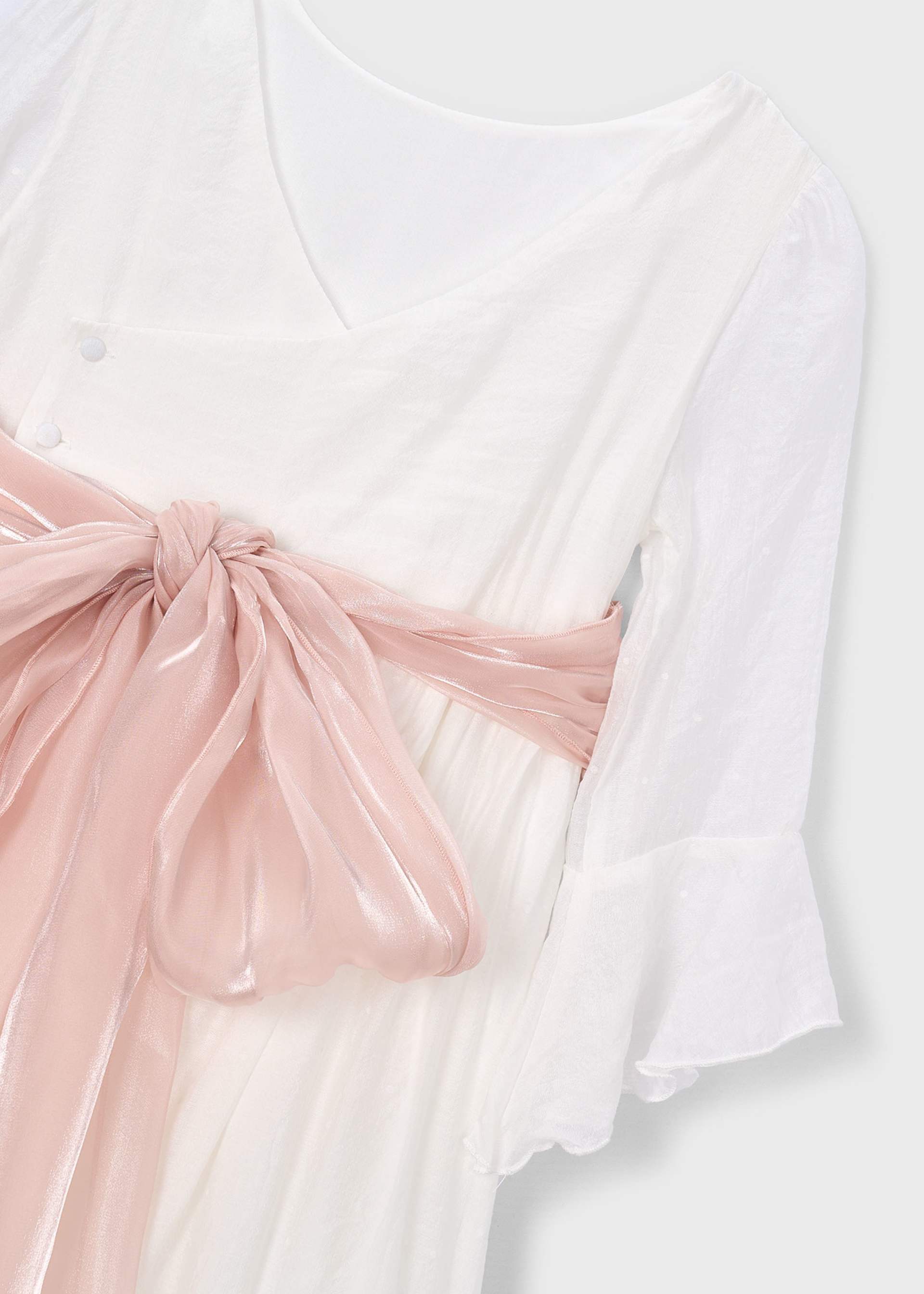 Robe de Communion en plumeti fille