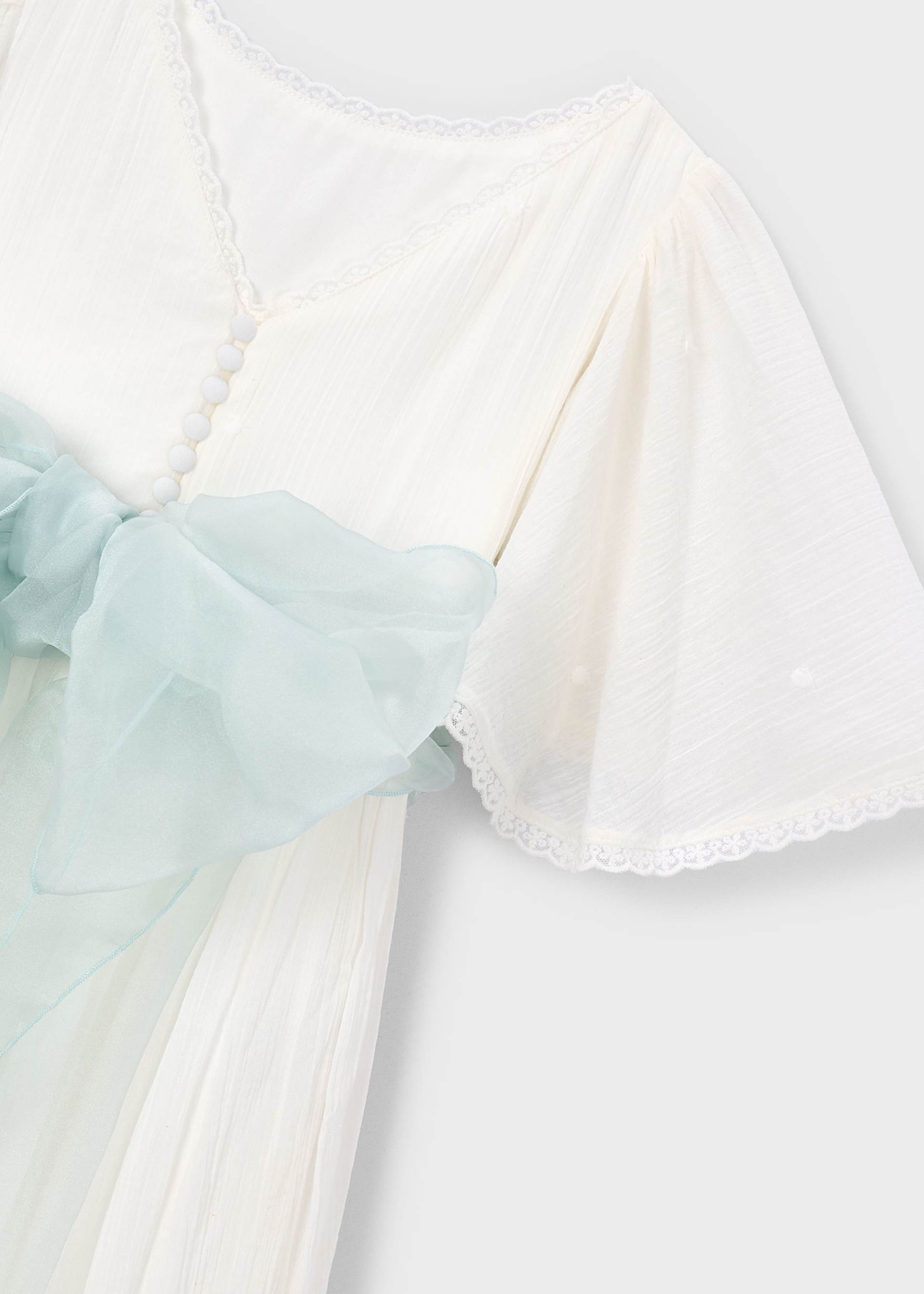 Girl embroidered communion dress