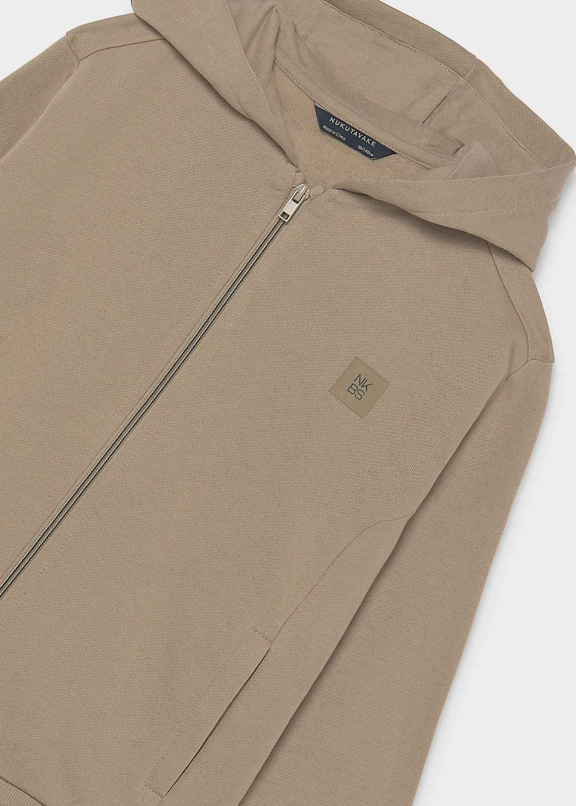 Basic boys' zip-up hoodie