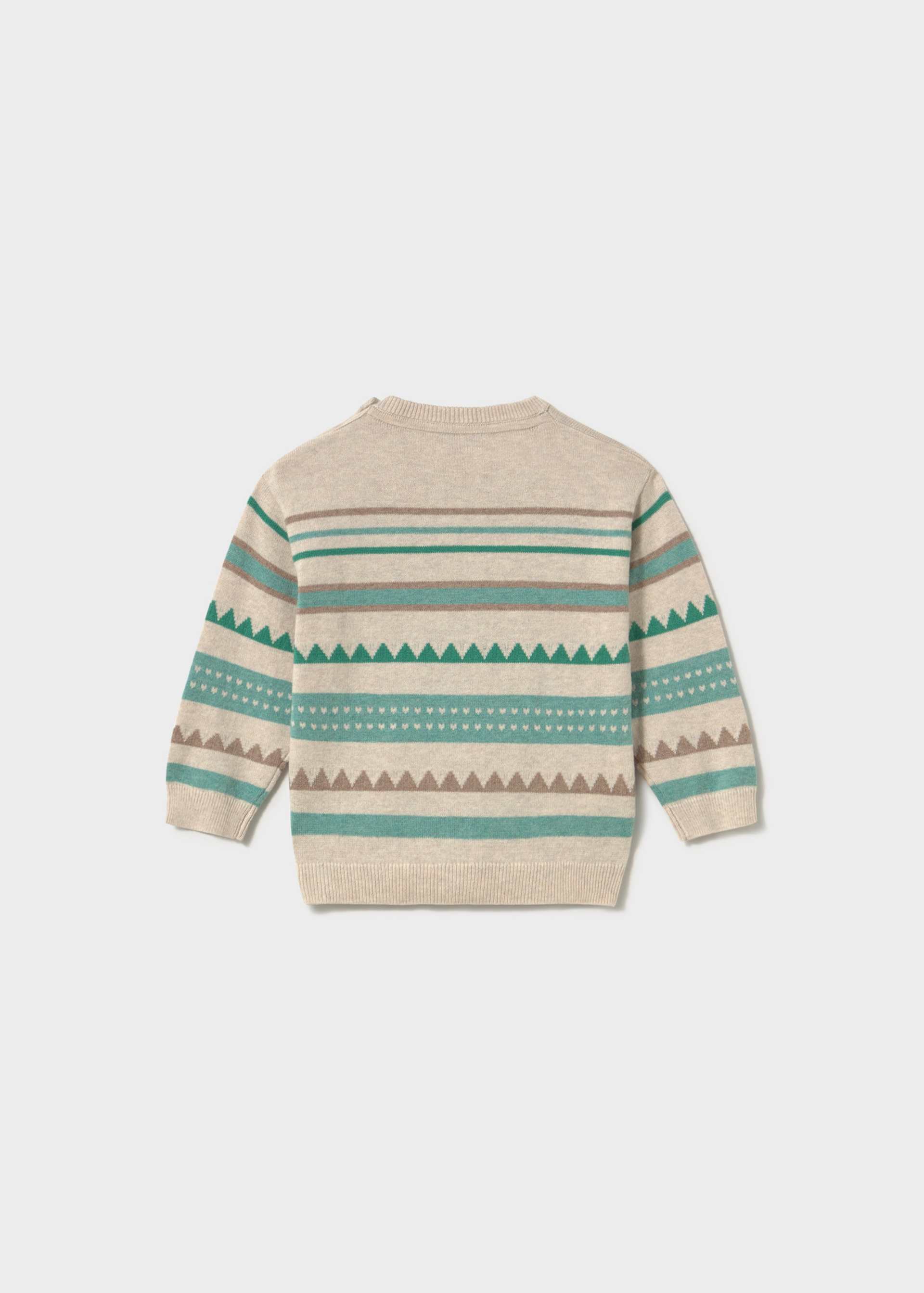 Baby block-pattern jumper