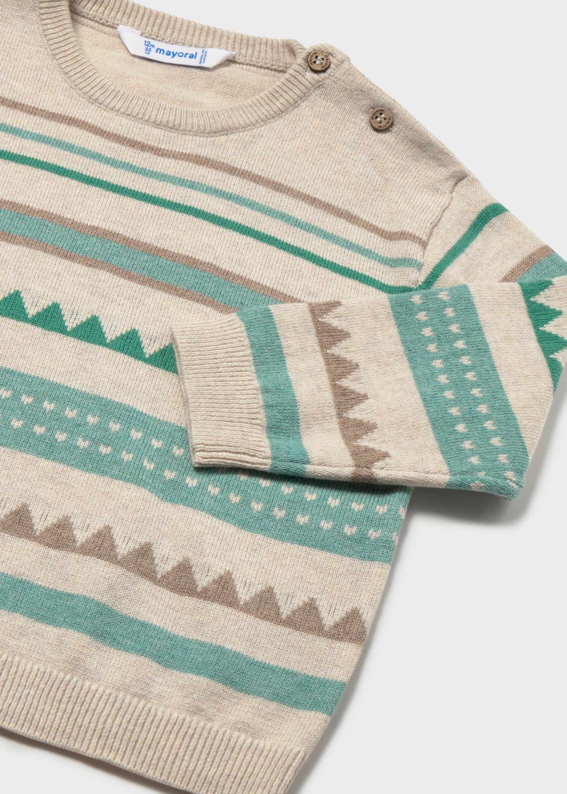 Baby block-pattern jumper