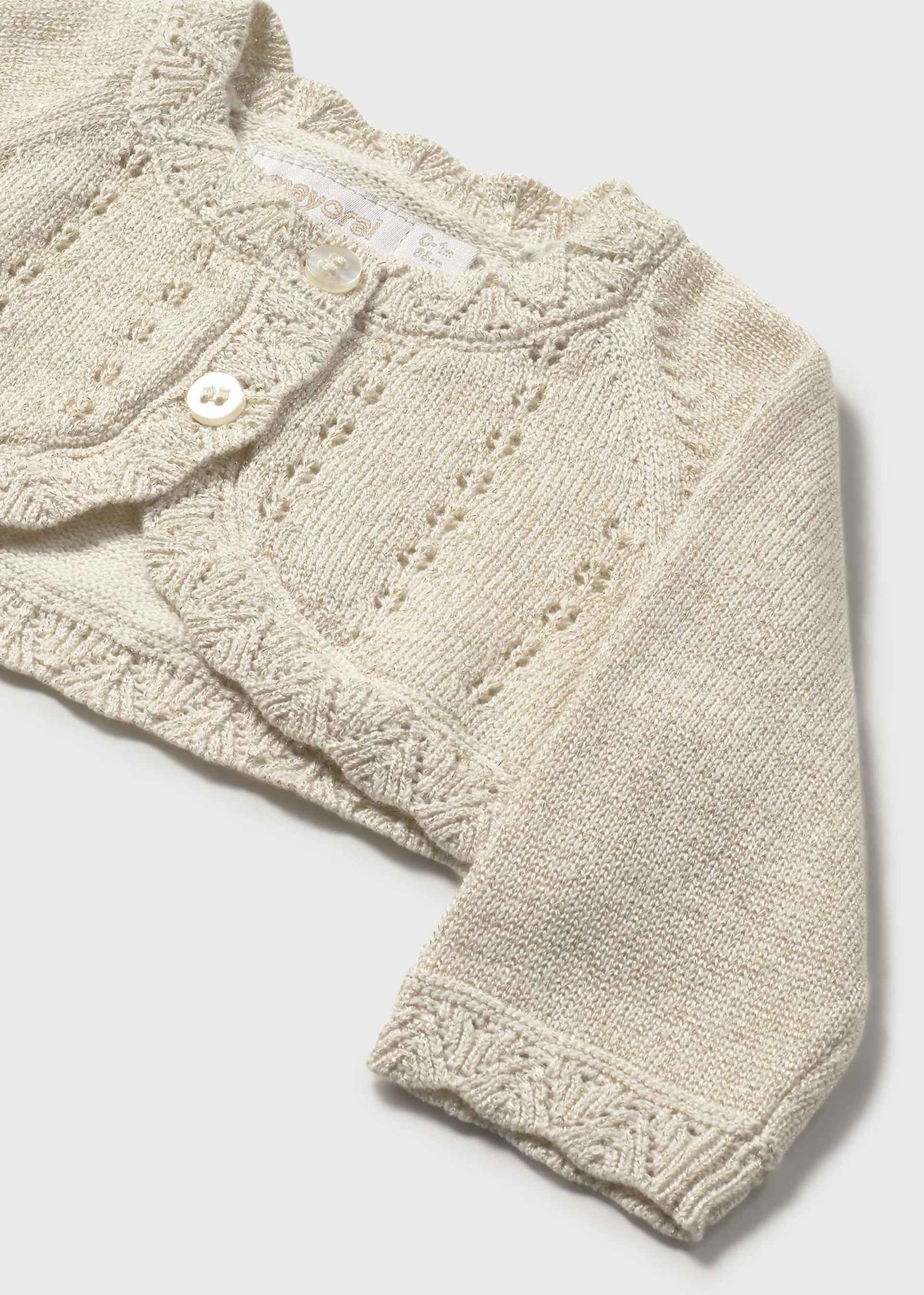 Cárdigan bolero tricot recién nacida Cárdigan bolero tricot recién nacida