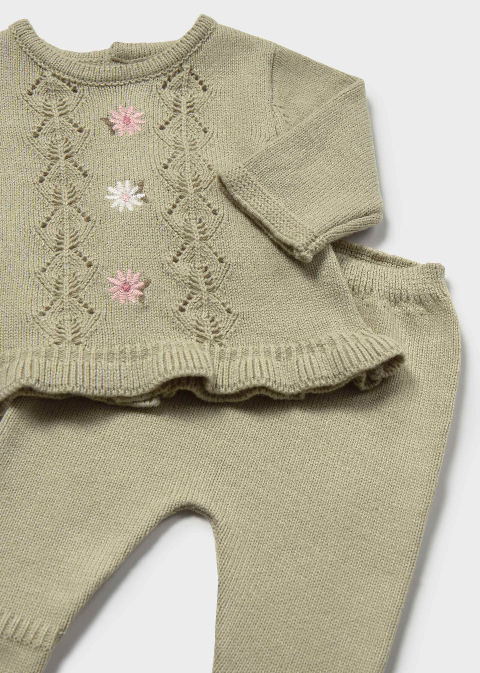 Newborn Girl Leggings and Sweater Set