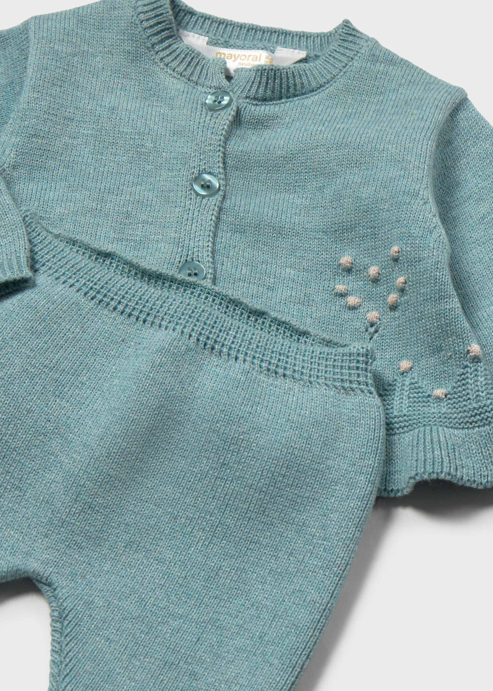Newborn Girl Pants and Cardigan Set