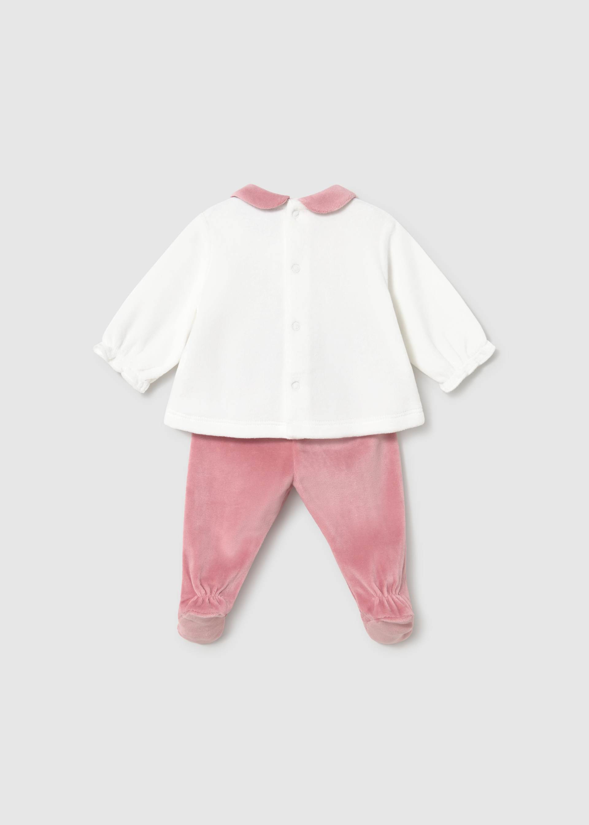 Conjunto polaina y blusa recién nacida