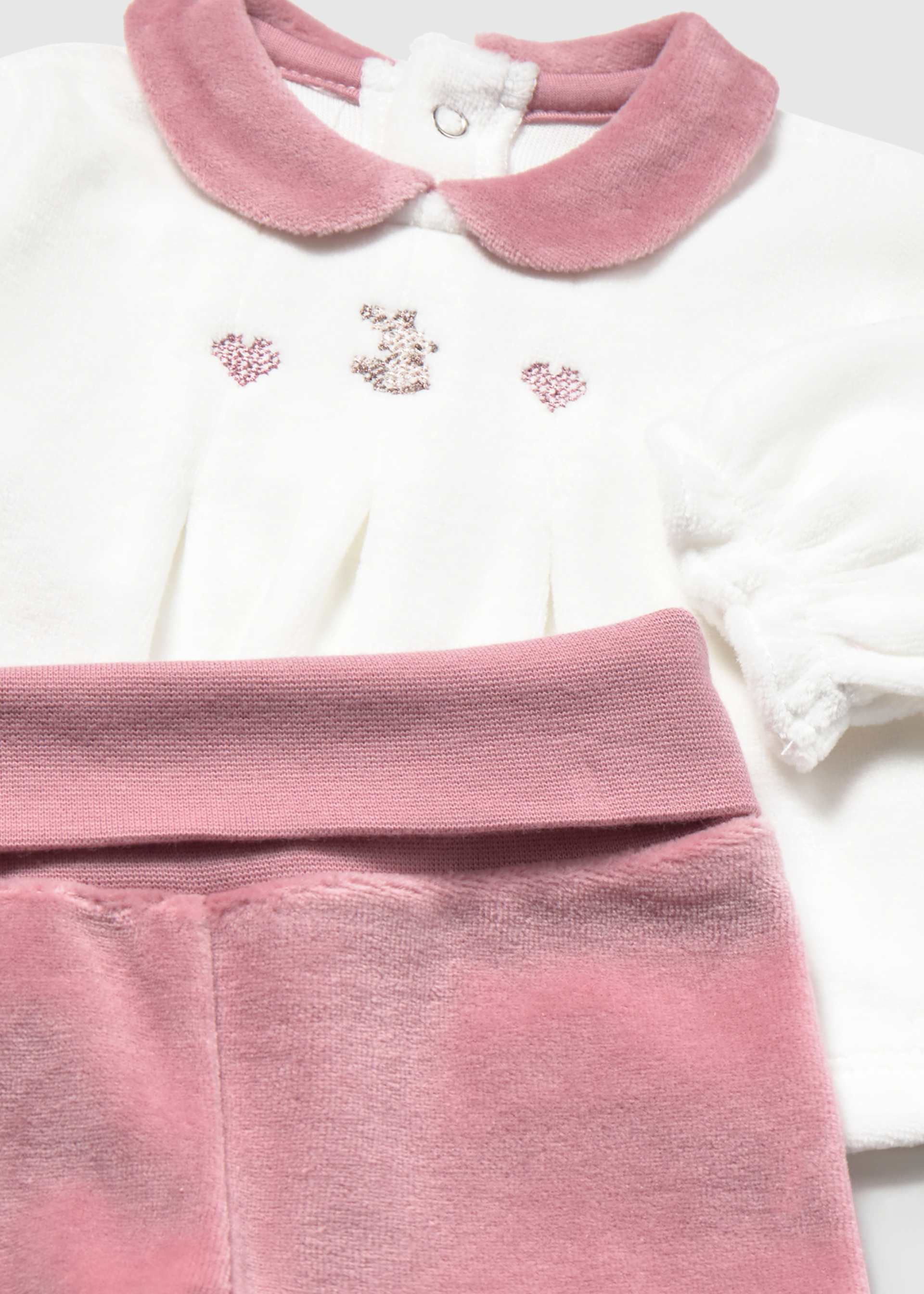 Conjunto polaina y blusa recién nacida