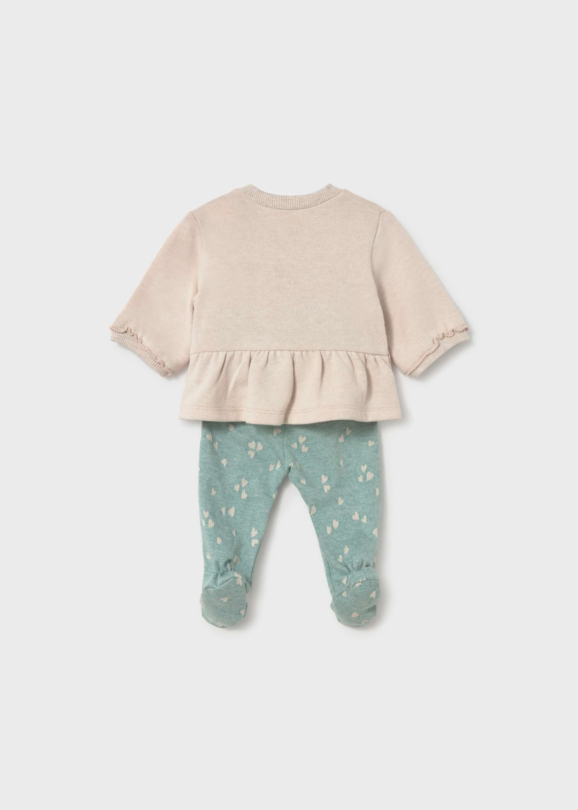 Conjunto polaina y sudadera recién nacida