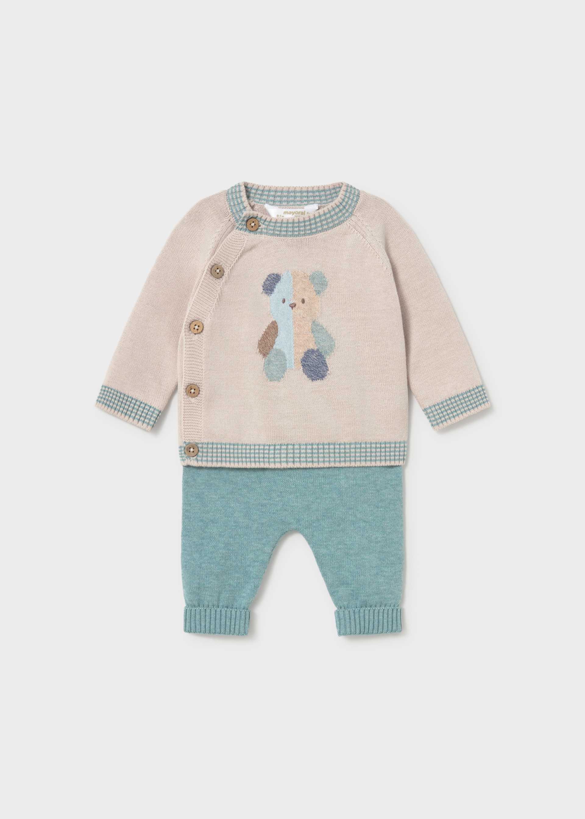 Ensemble pantalon et pull ourson nouveau-né