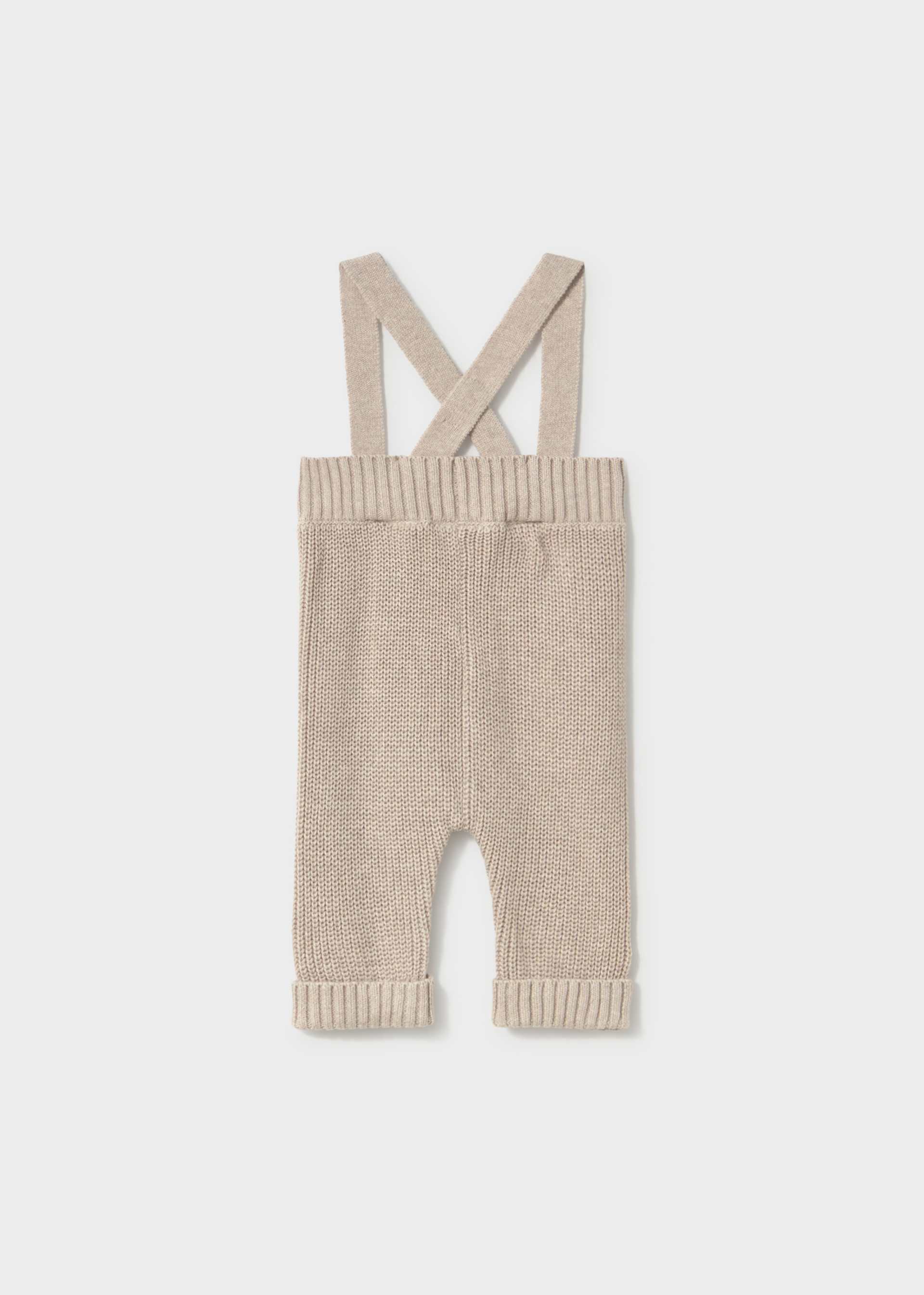 Newborn knit suspender trousers