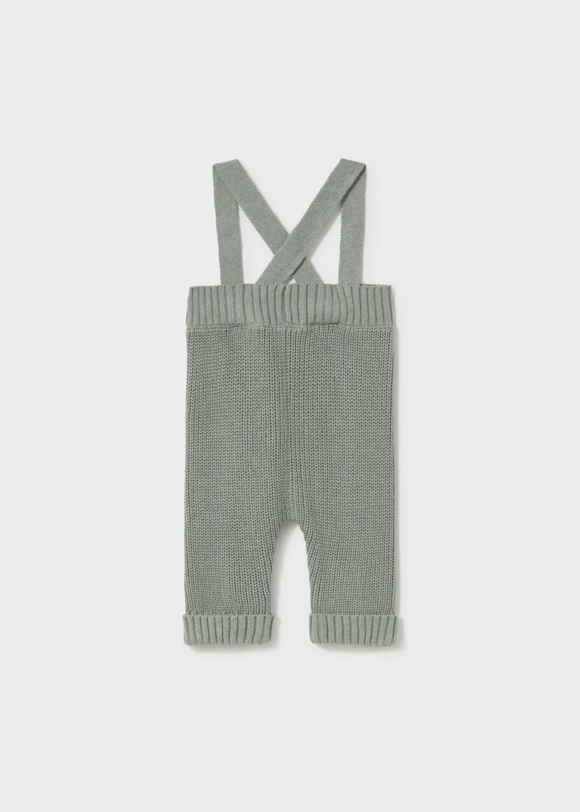 Newborn knit suspender trousers