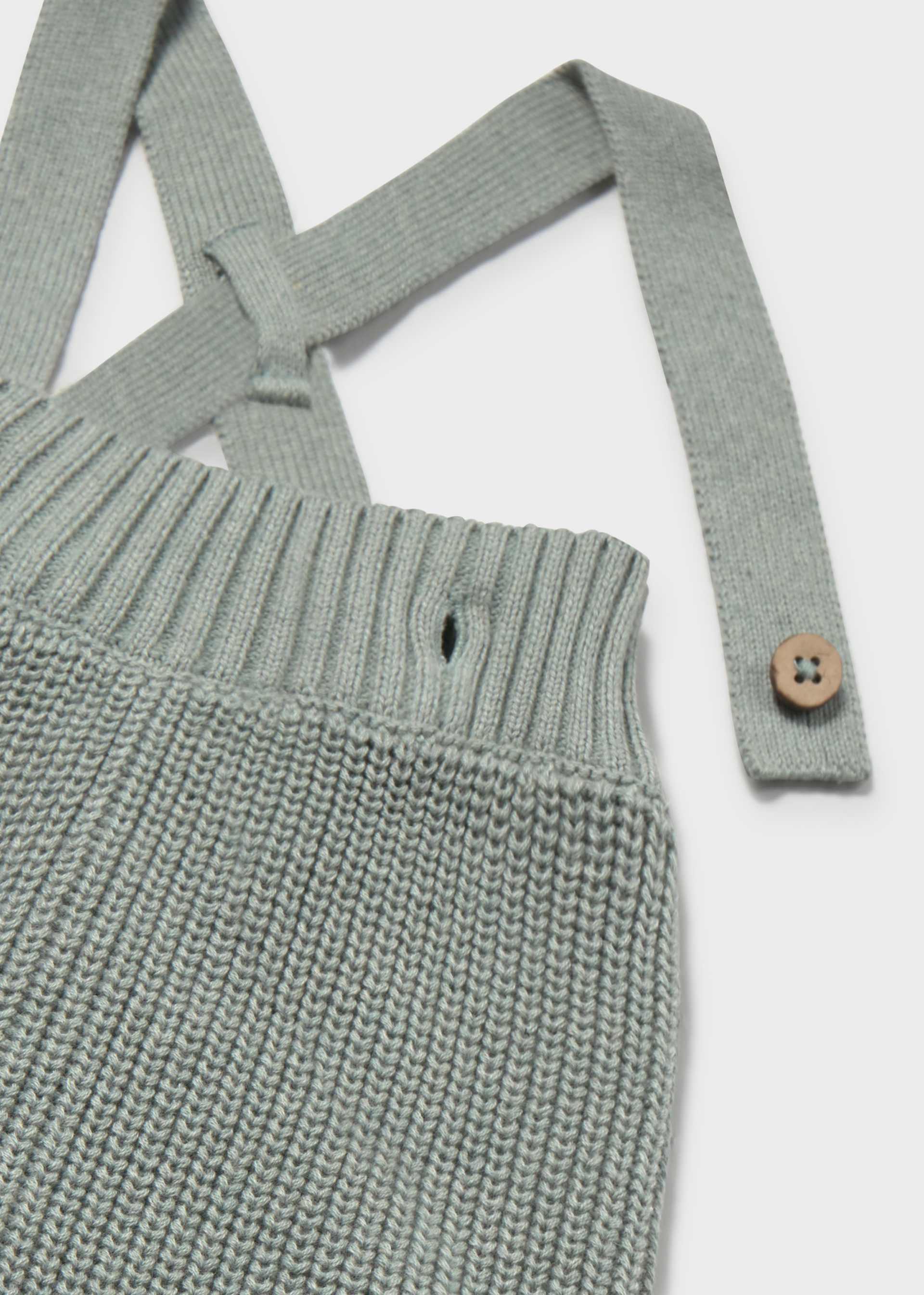 Newborn knit suspender trousers