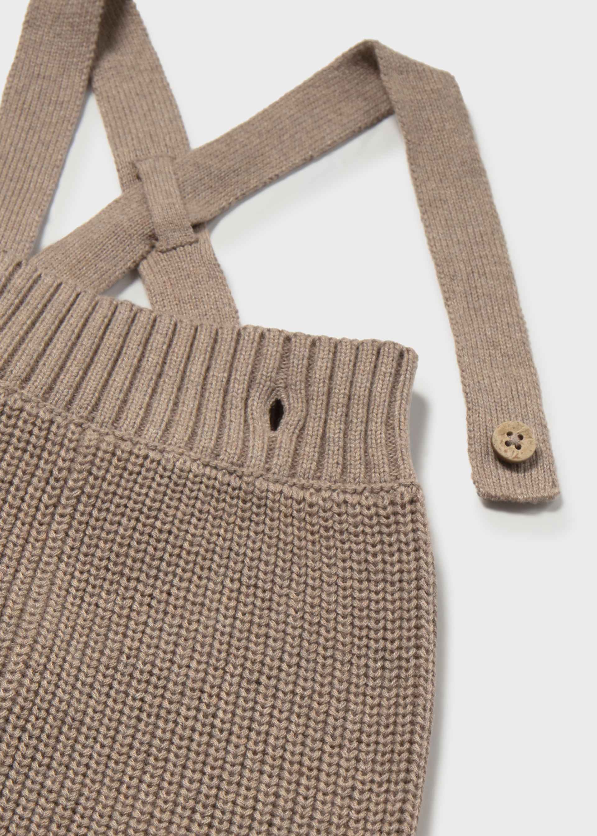 Newborn Boy Knit Pants with Suspenders