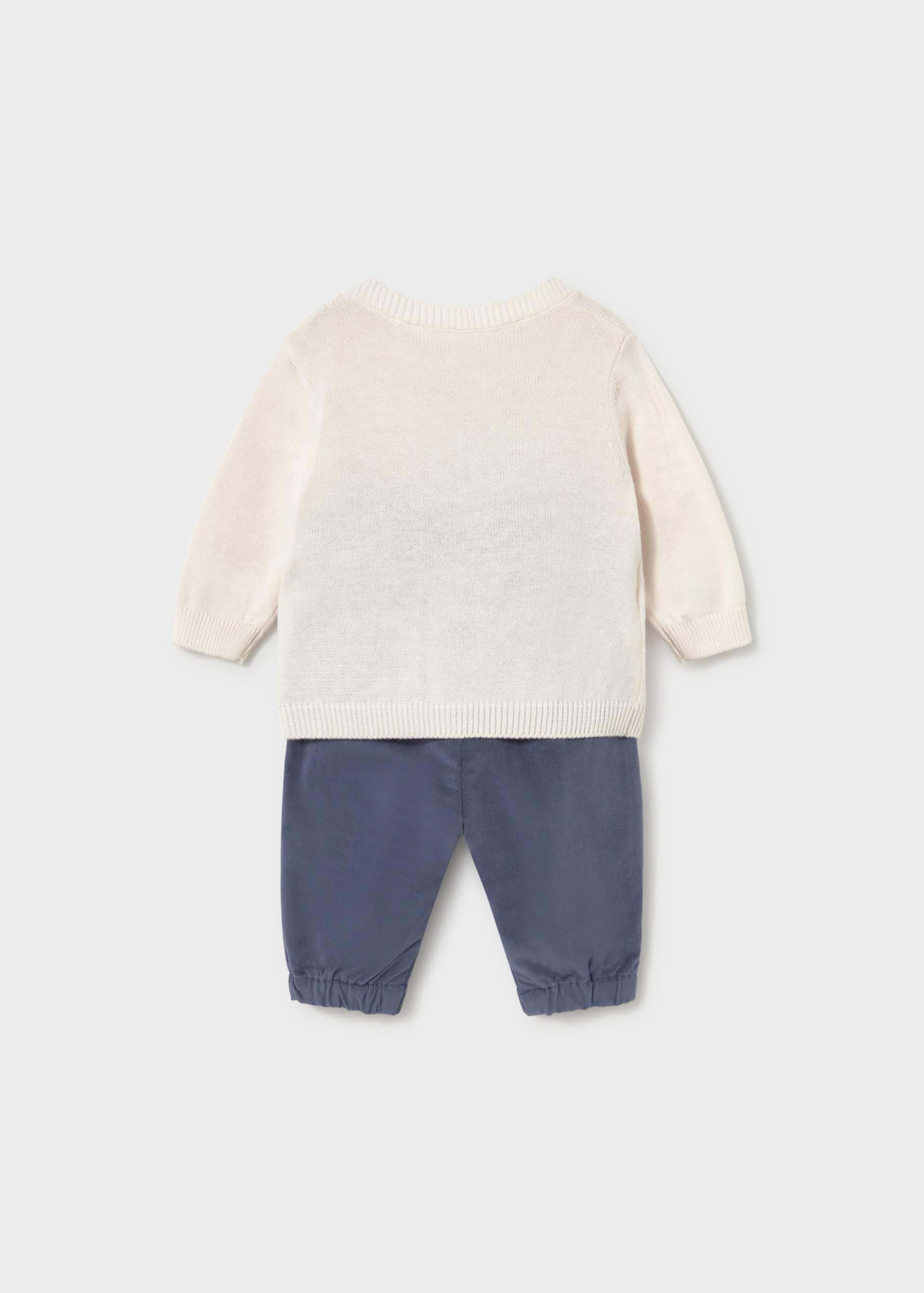 Ensemble pantalon et pull en jacquard nouveau-né