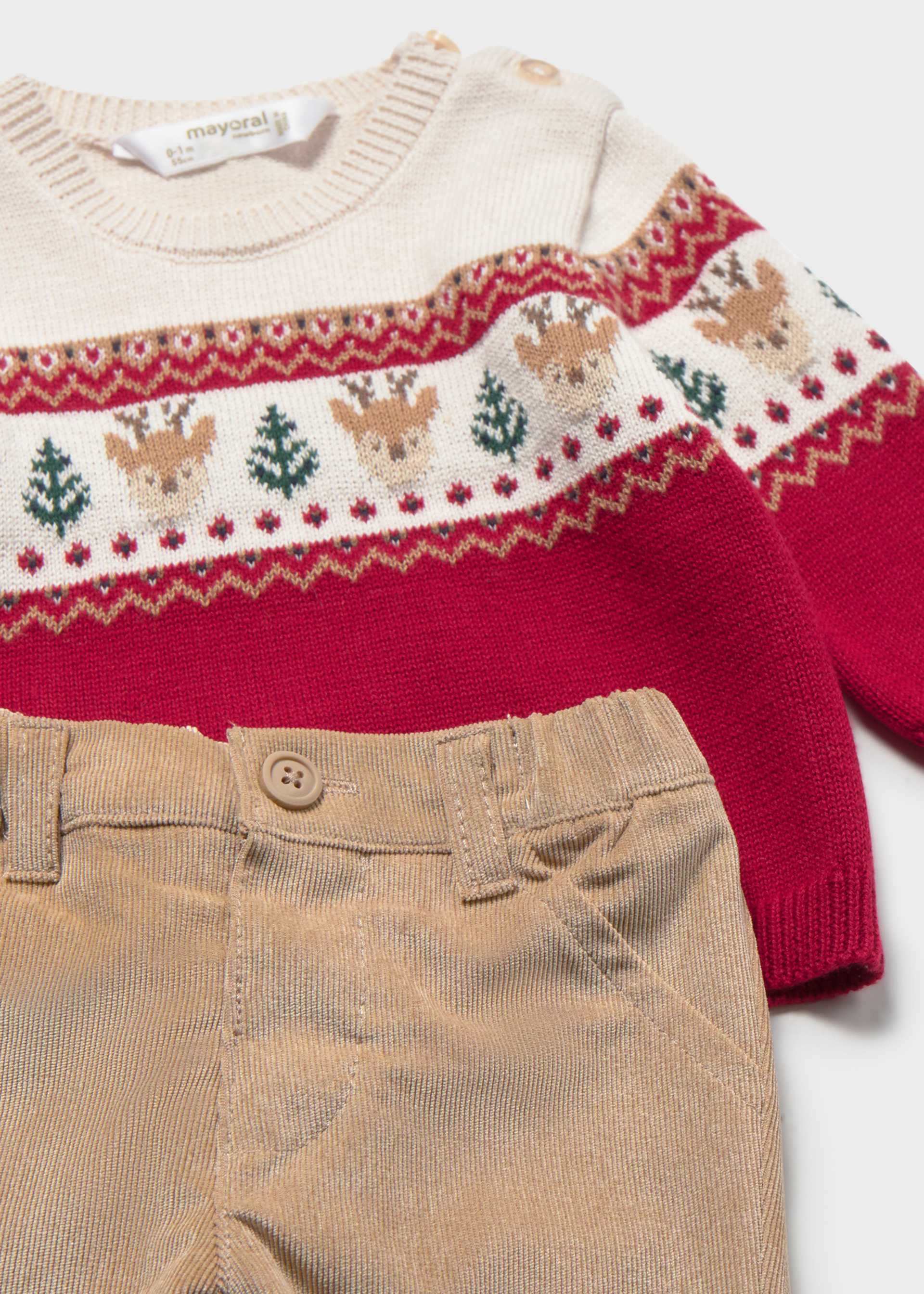 Set Hose und Pullover Tier Neugeborene Jungen