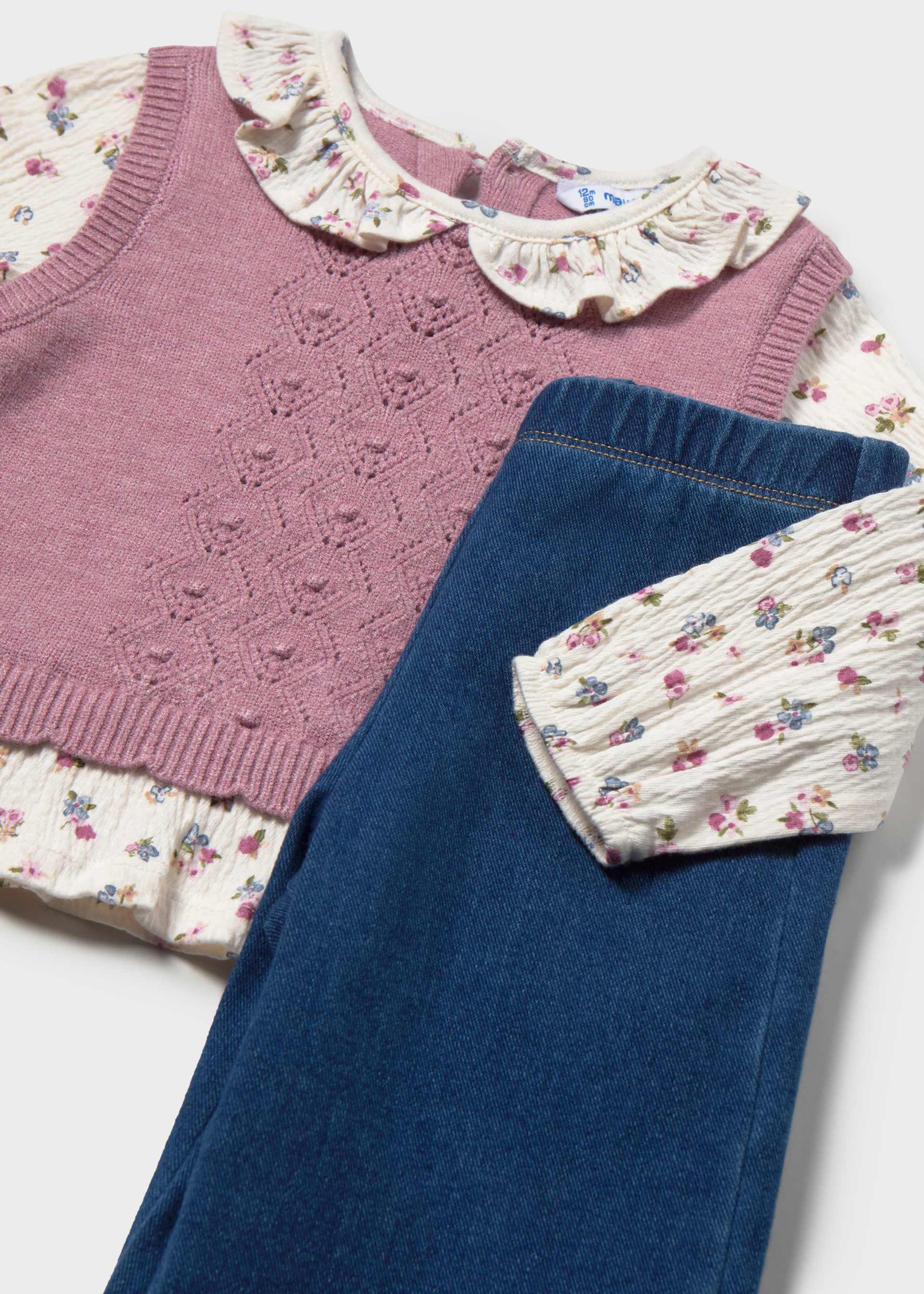 Set Hose und Bluse mit Weste Baby