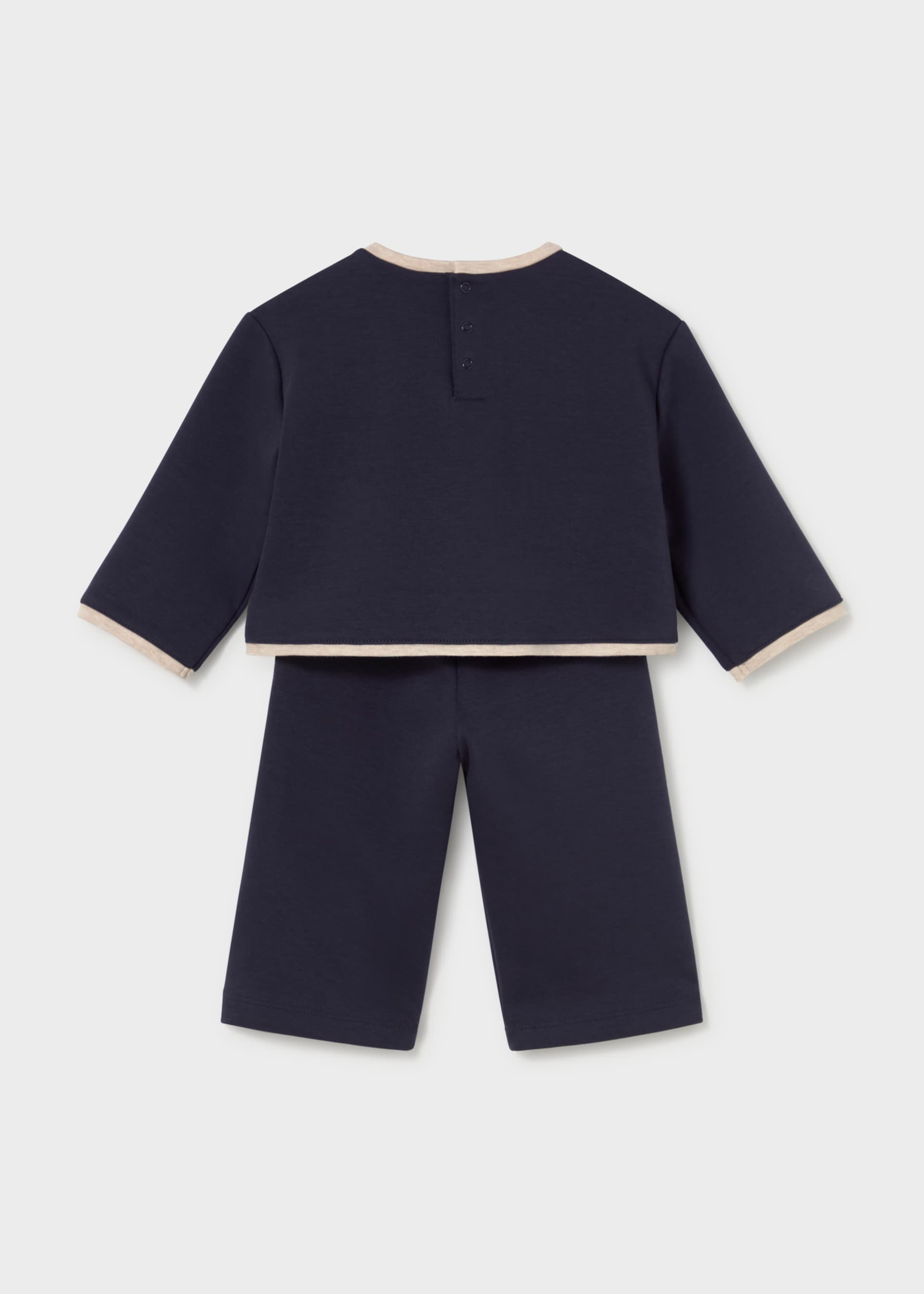 Conjunto calças e camisola bordada bebé