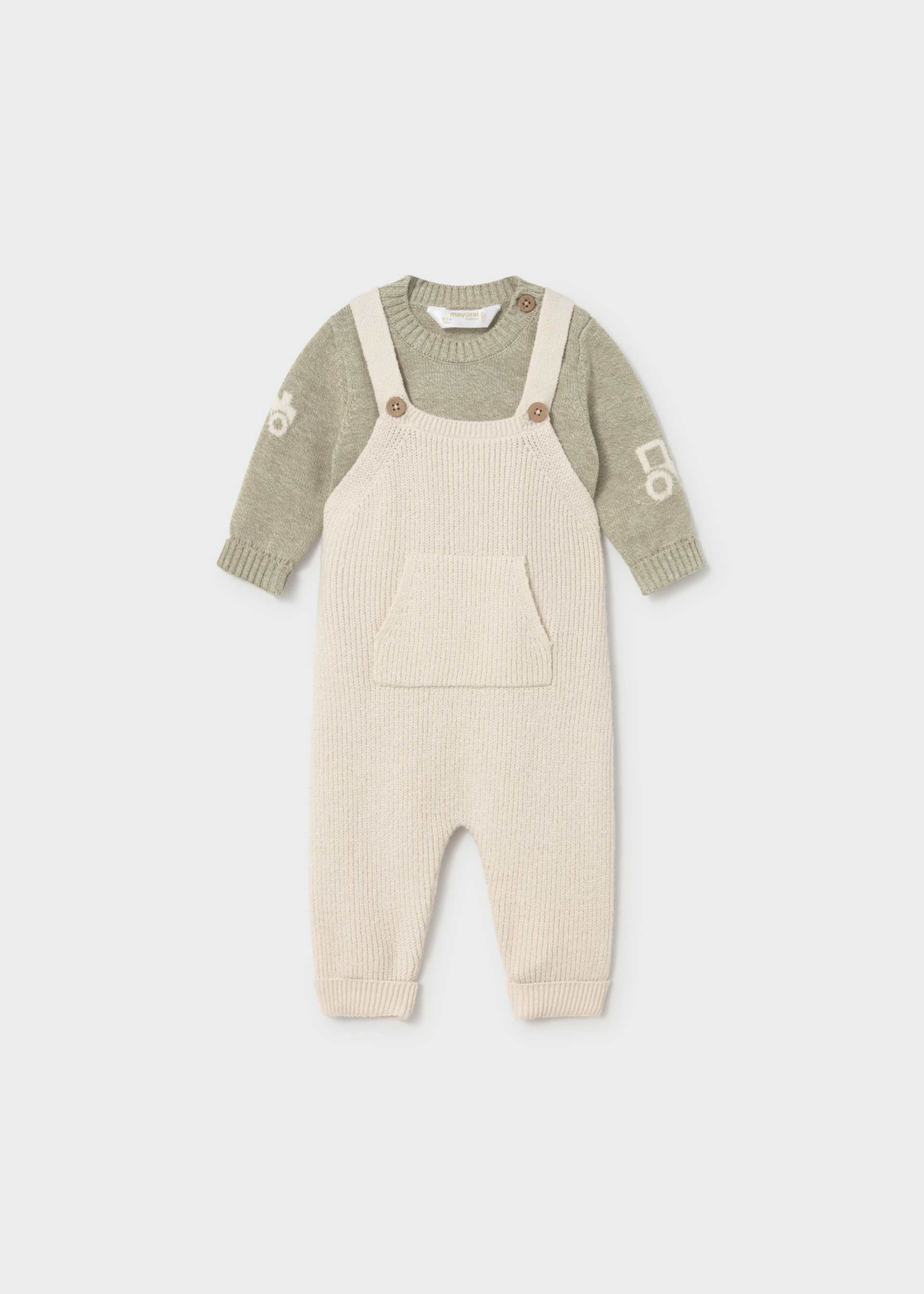 Newborn Boy Dungaree and Sweater Set