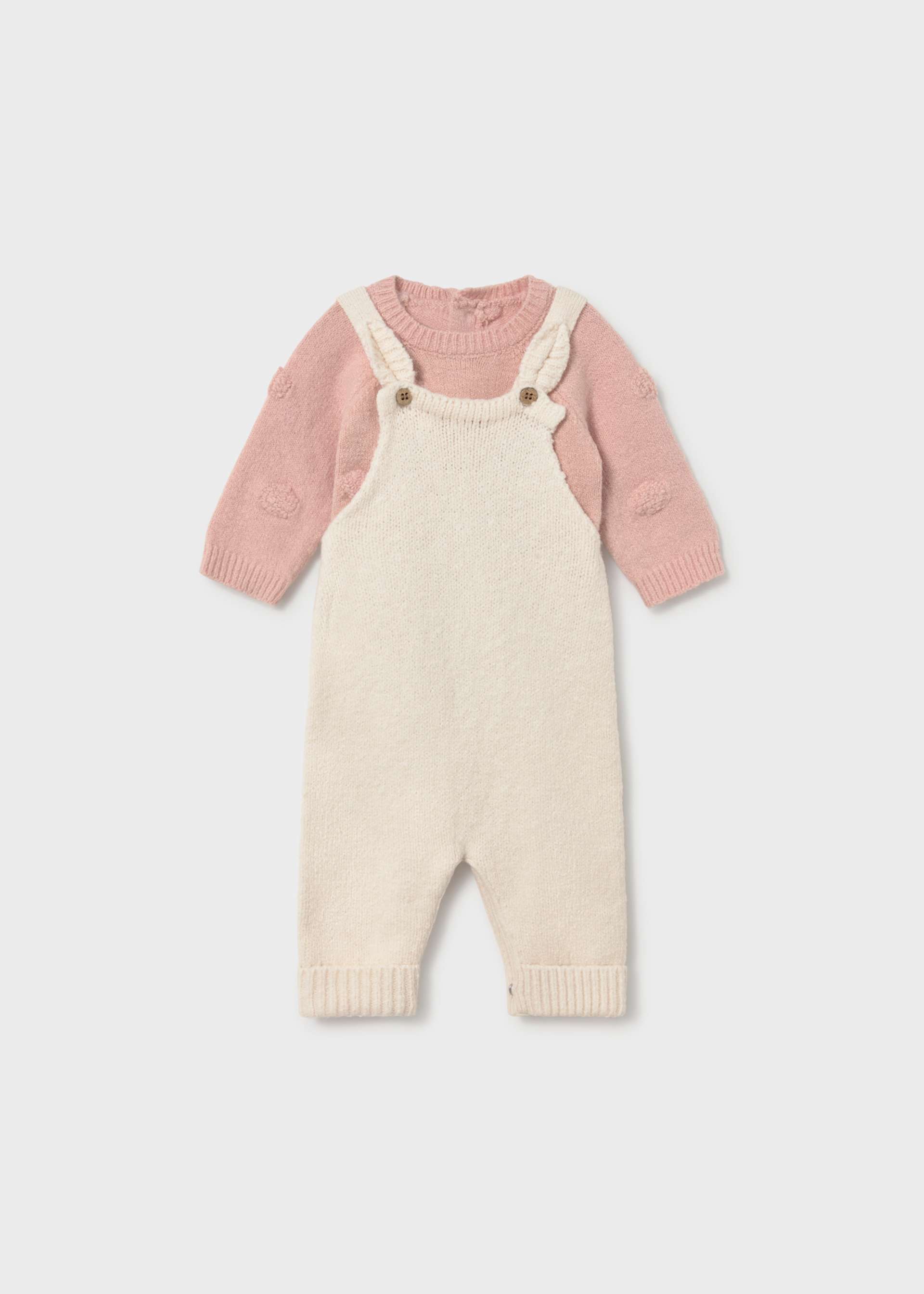 Newborn dungarees and jumper set