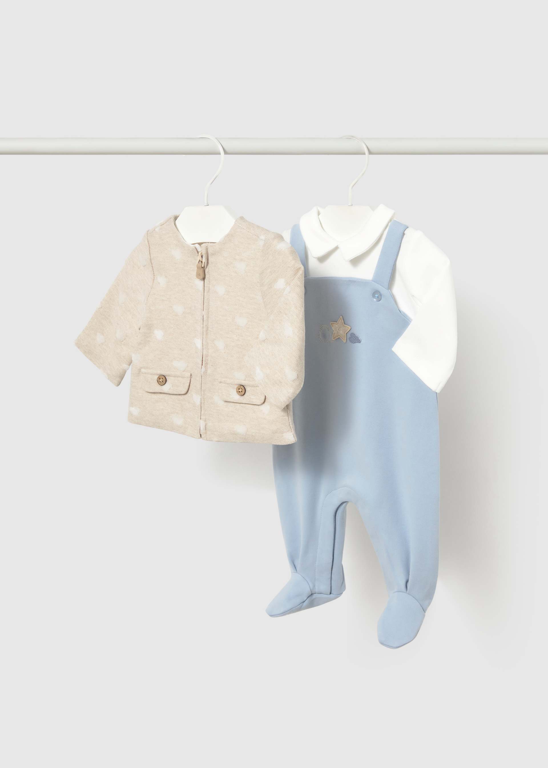 Grenouillère avec veste imprimée nouveau-né