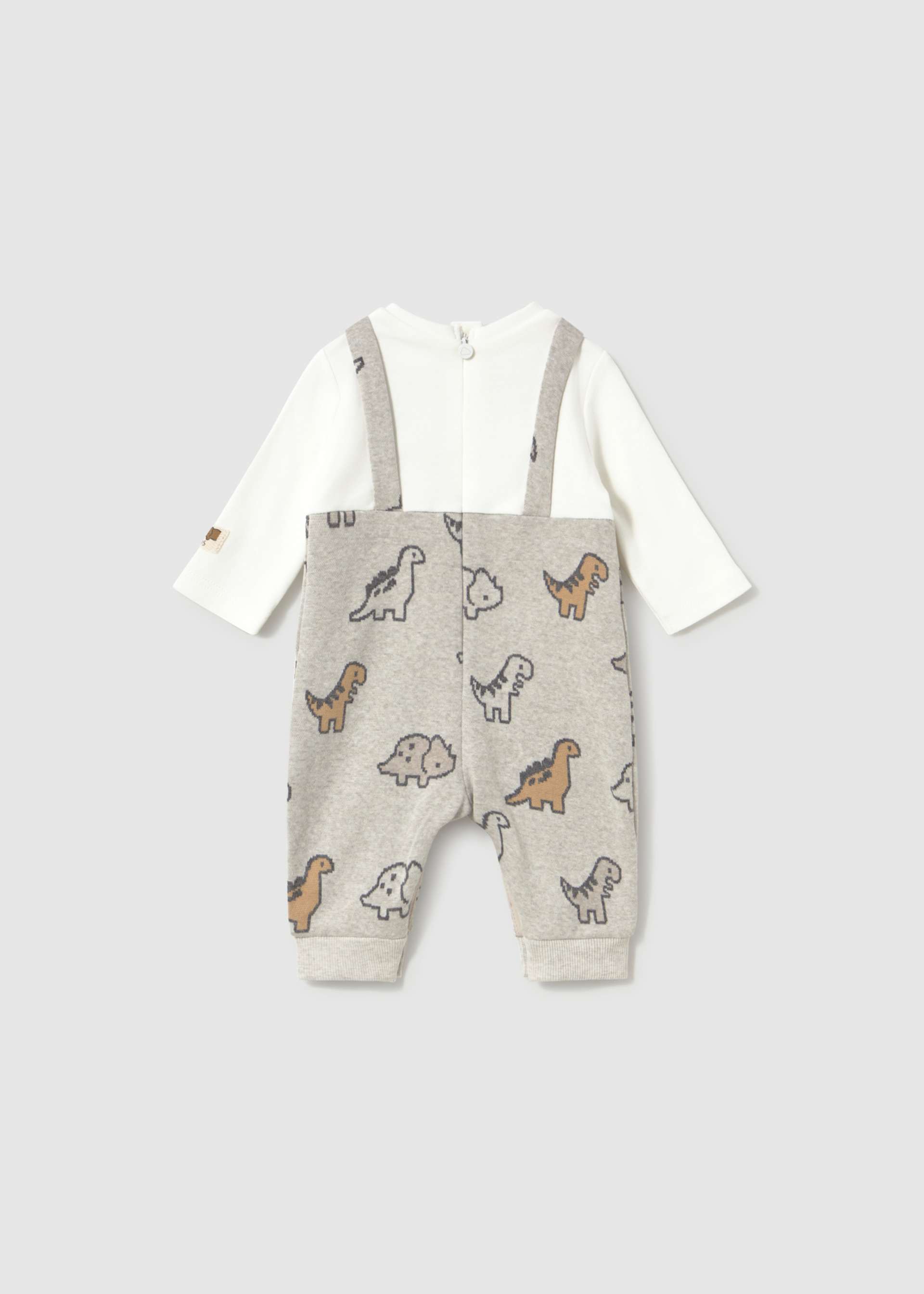 Newborn dinosaur dungarees