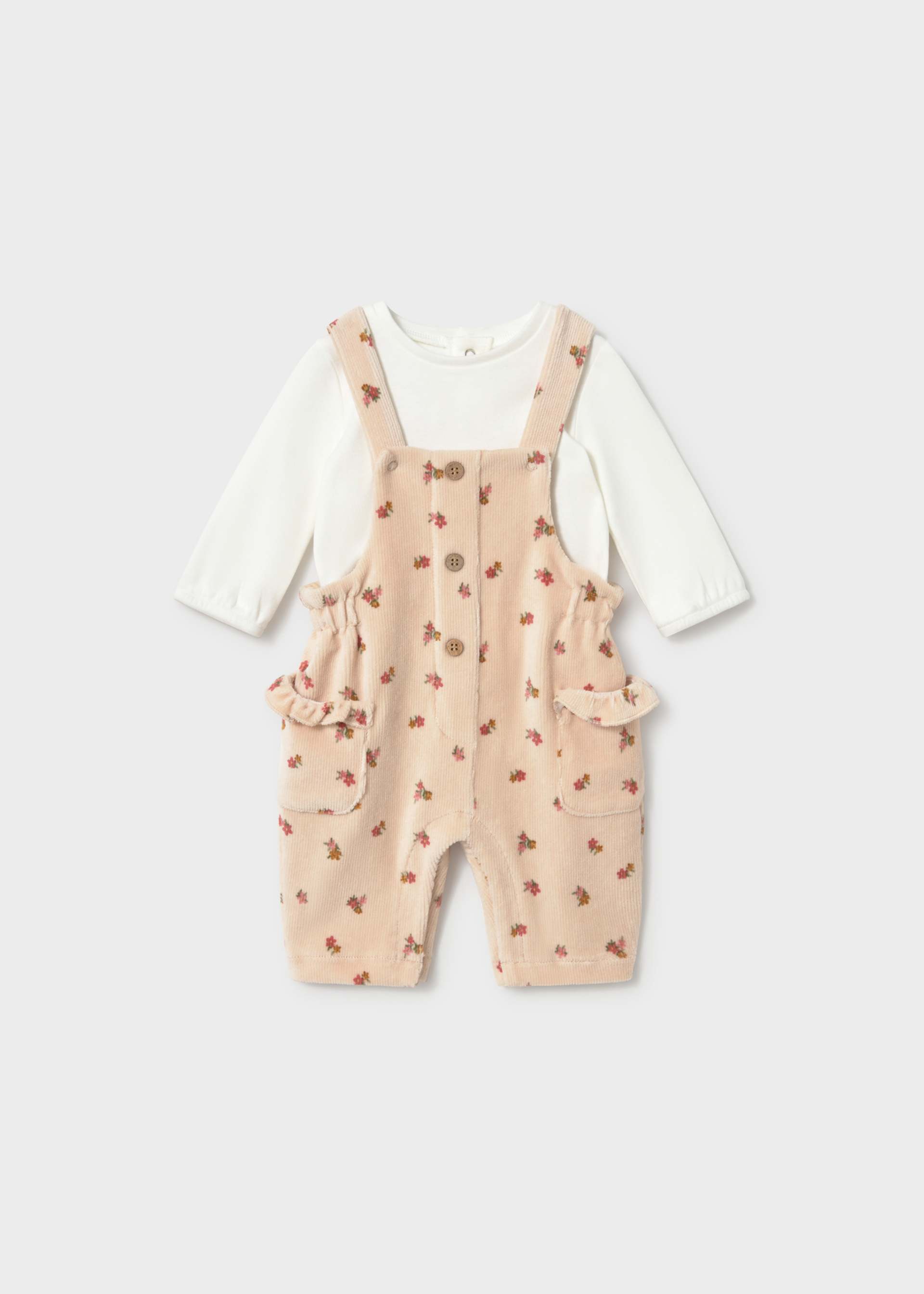 Set Latzhose und Shirt Neugeborene Mädchen