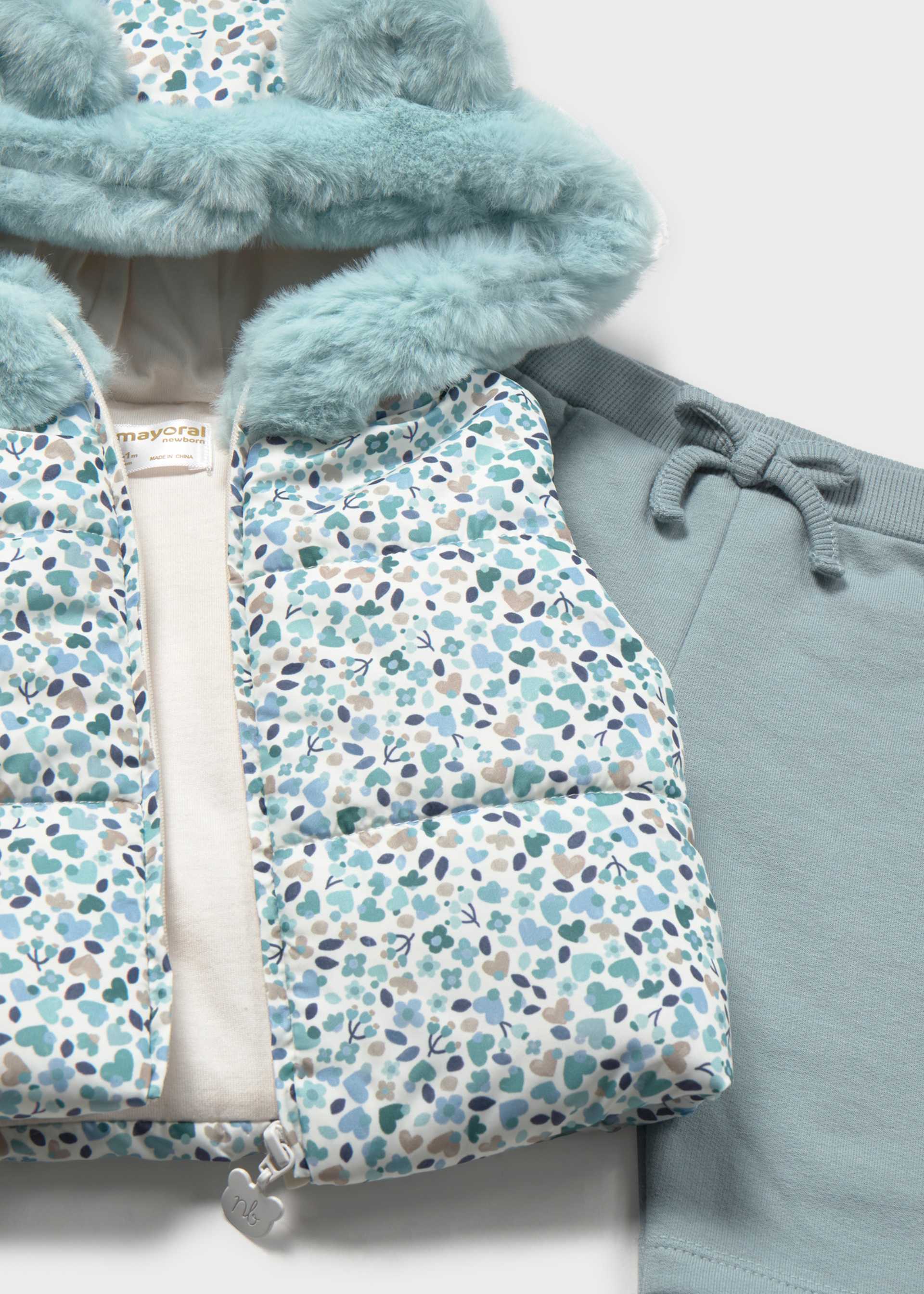 Newborn Girl 3-piece Tracksuit and Gilet
