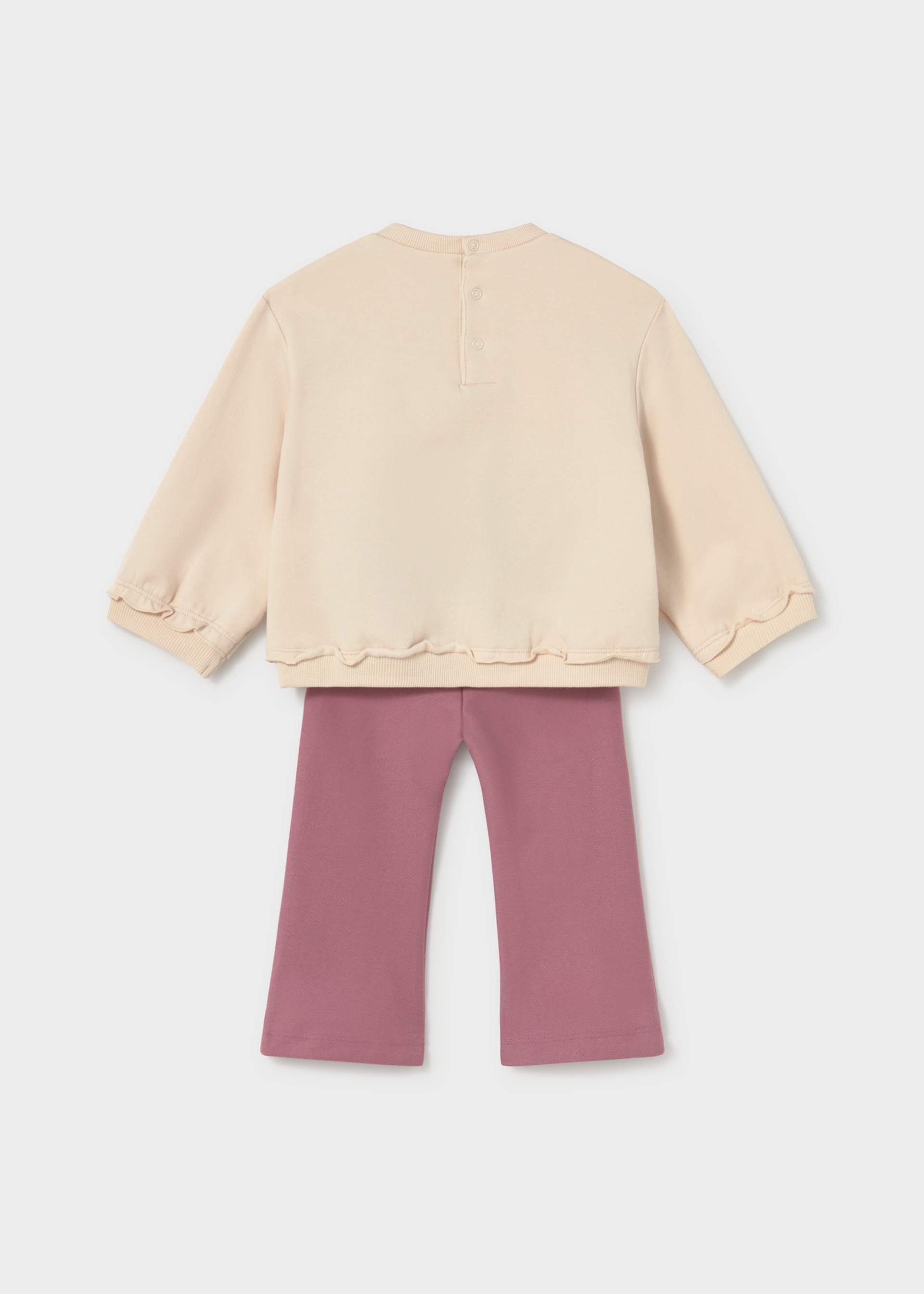 Completo felpa e pantaloni neonata