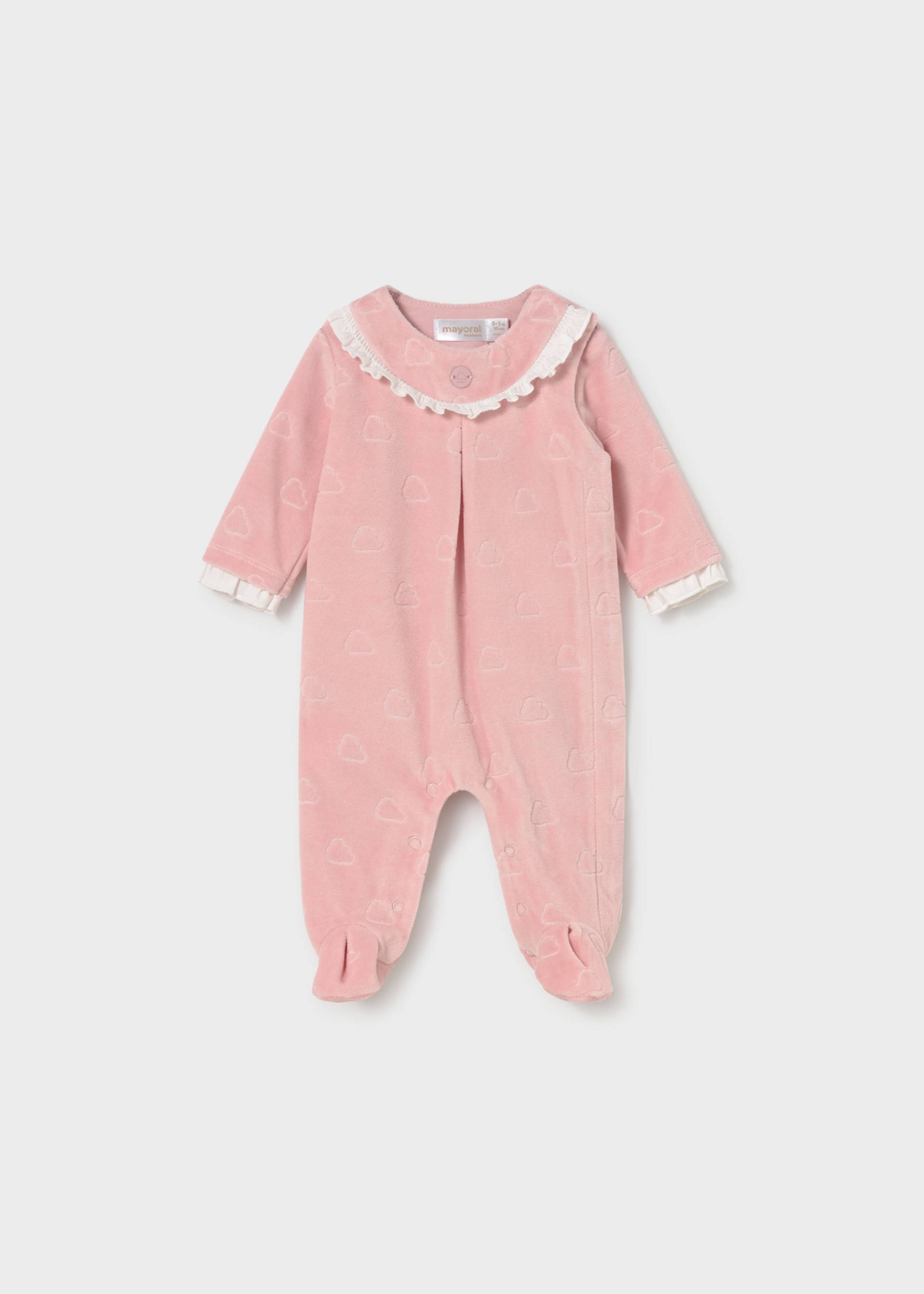 Pyjama en velours nouveau-né
