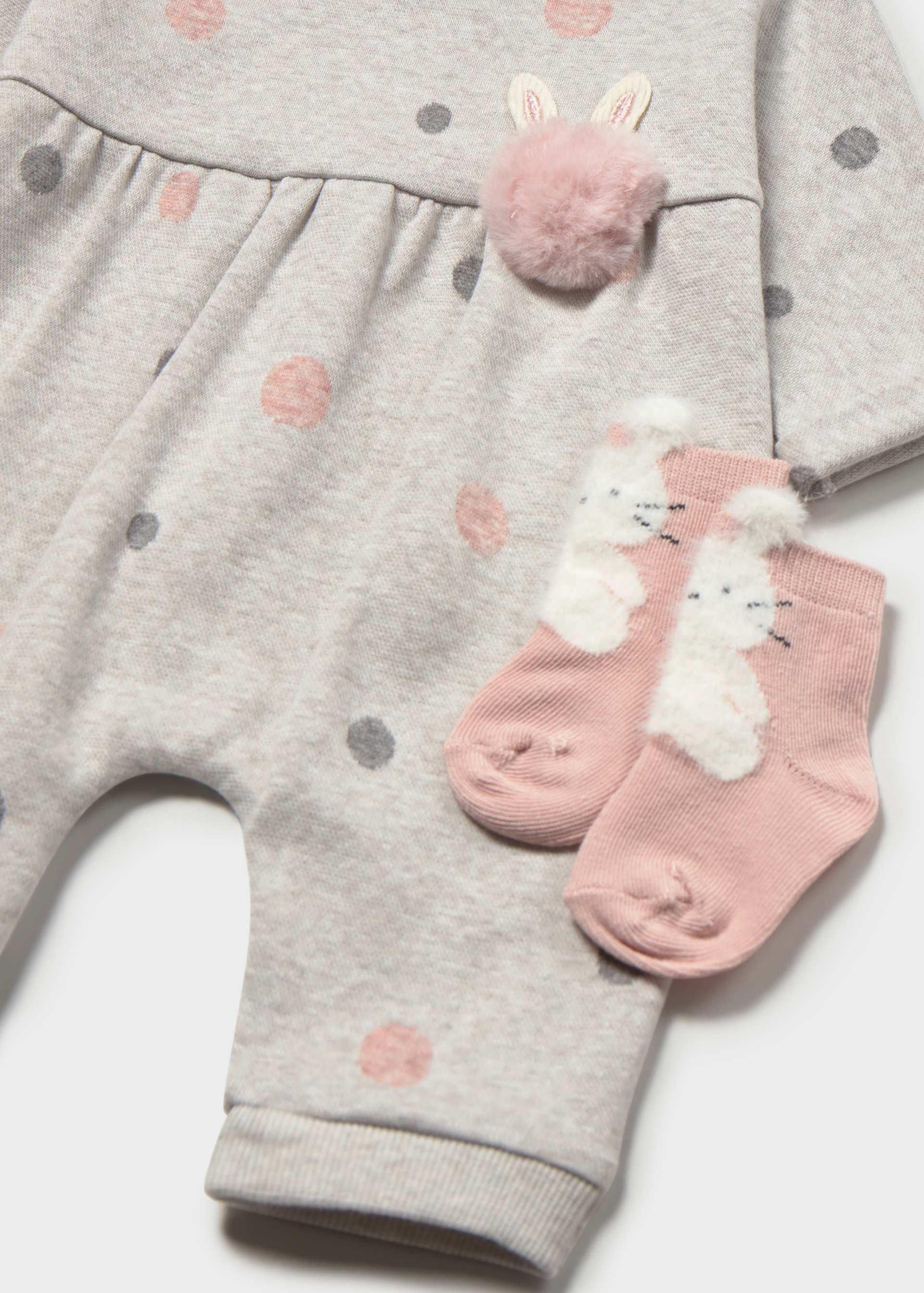 Pijama estampado con calcetines recién nacida