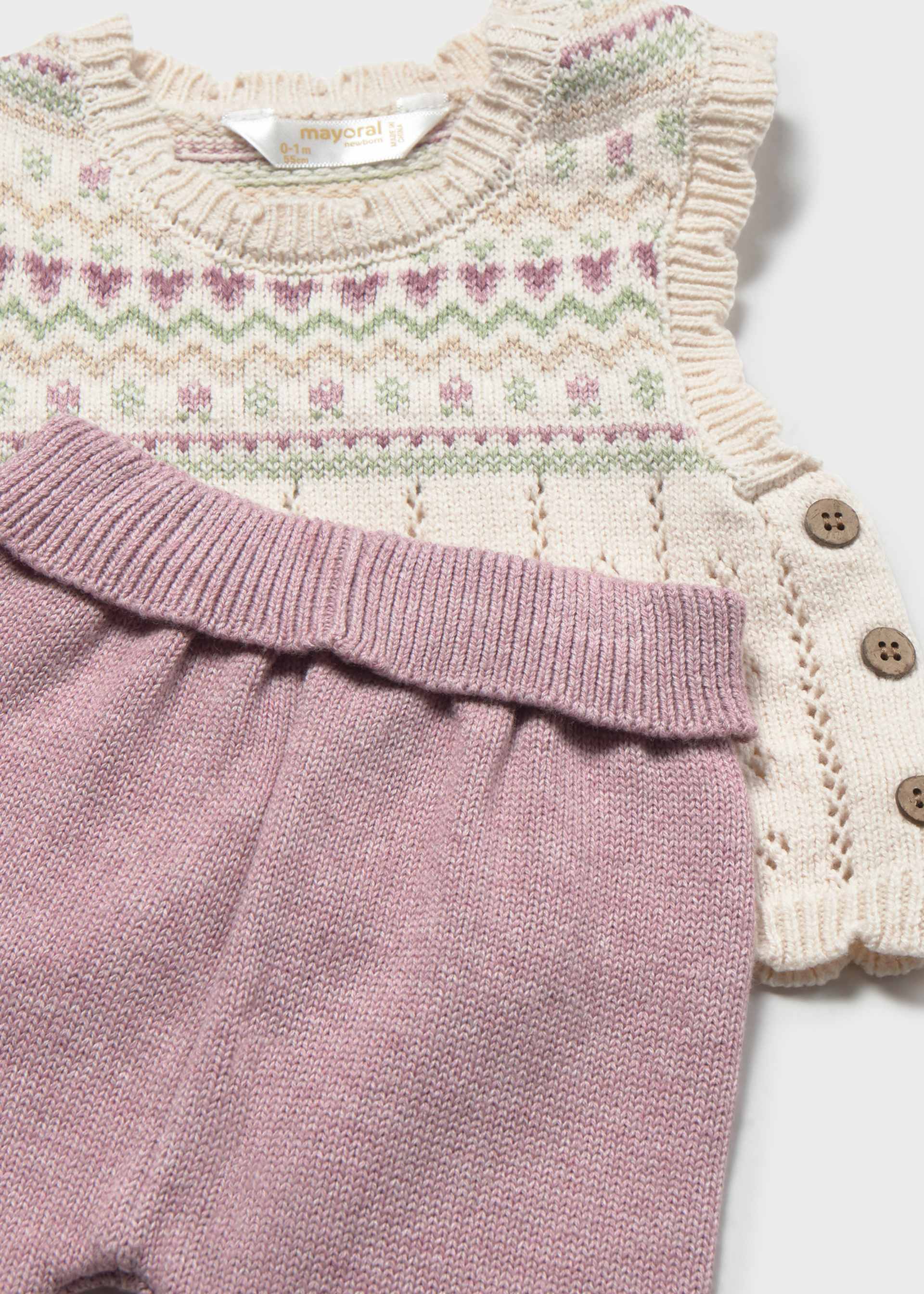 Newborn Girl 3-piece Vest Set