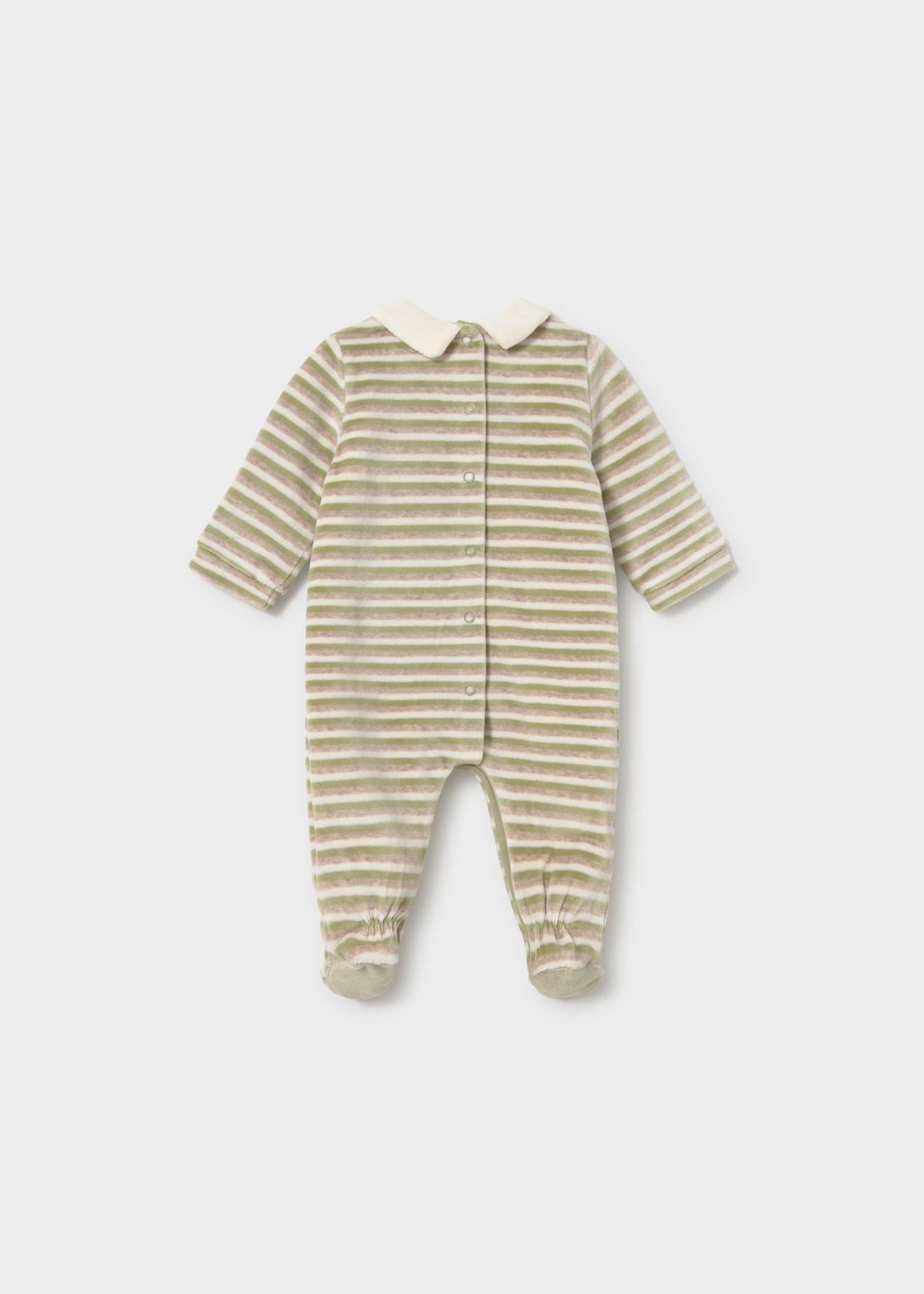 Newborn Boy Ruffled Borders Sleepsuit