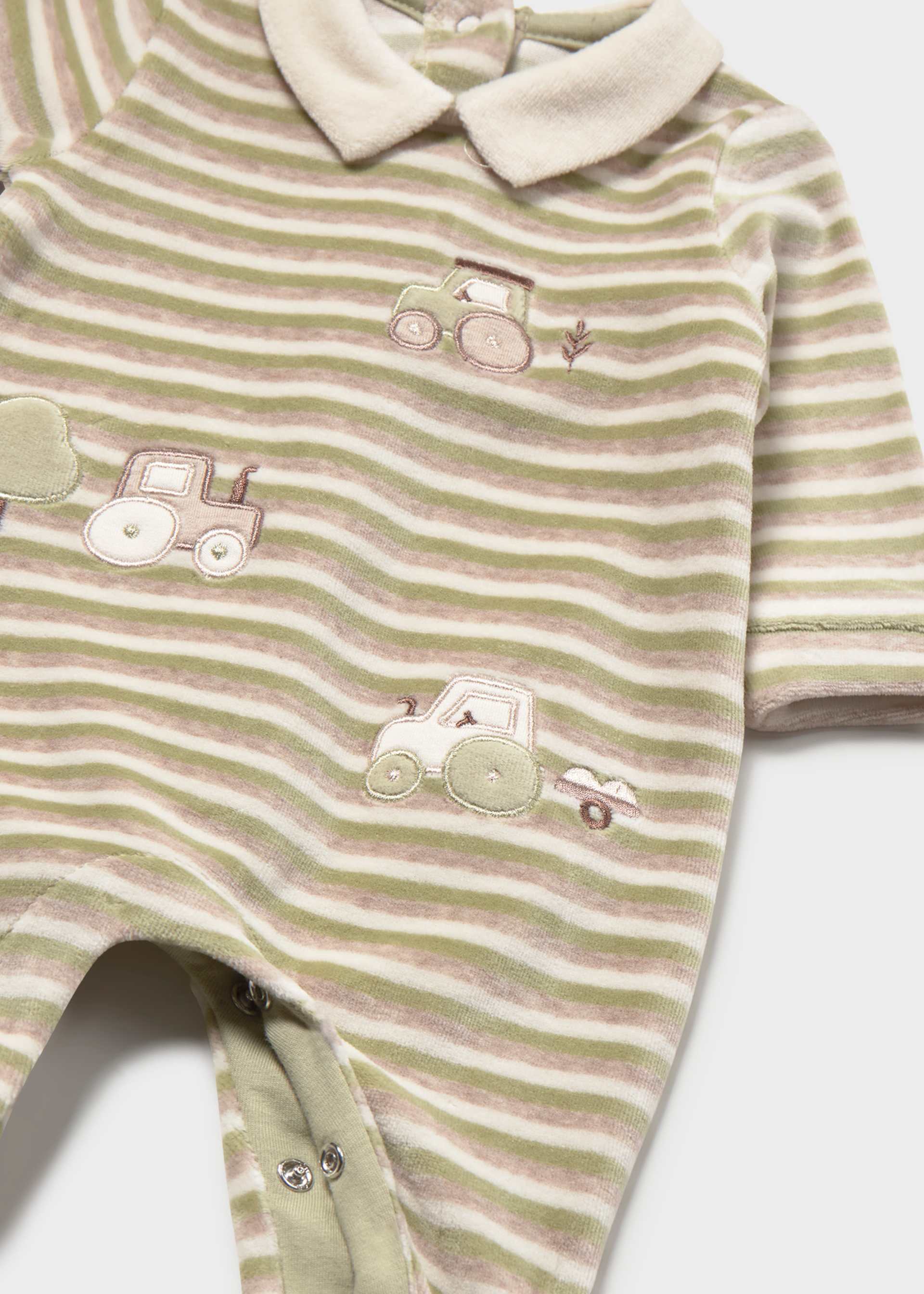 Newborn Boy Velour One-Piece