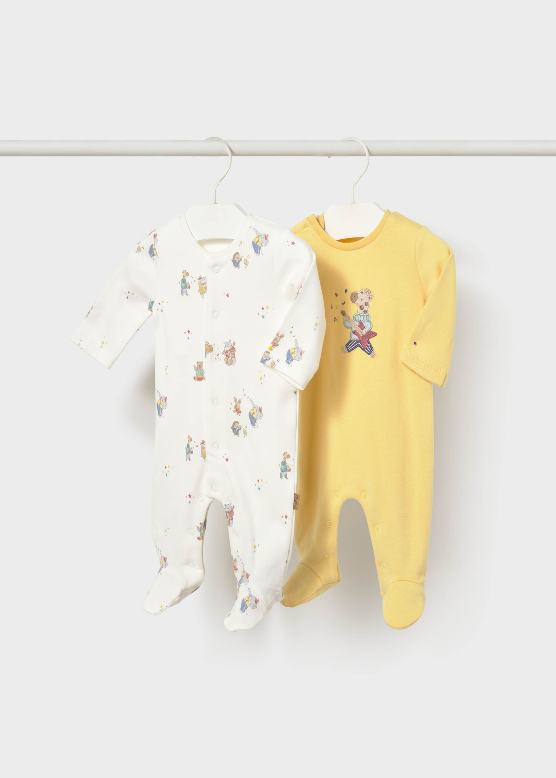 Newborn Boy Pack of 2 Sleepsuits