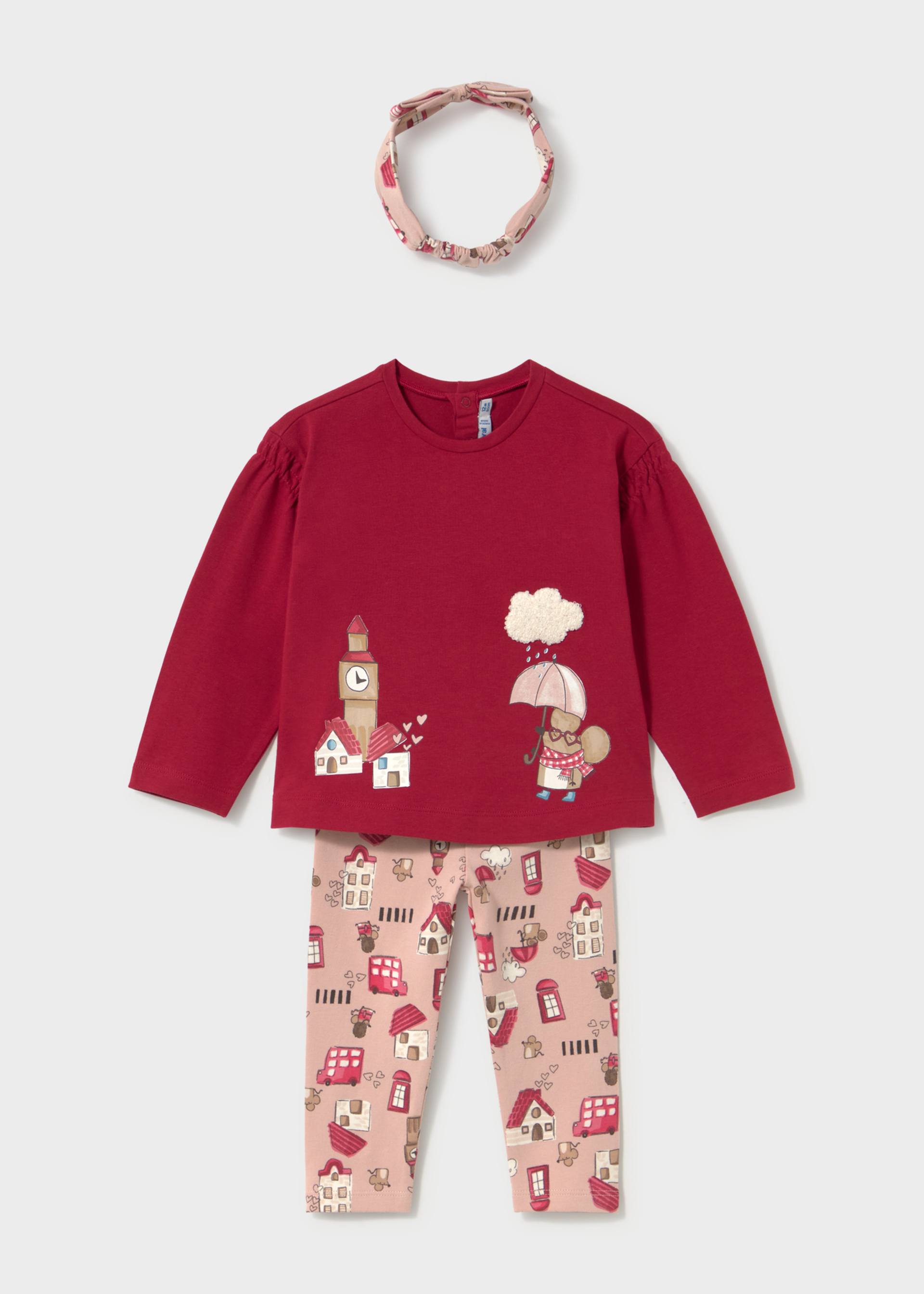 Baby Headband and Print Leggings Set