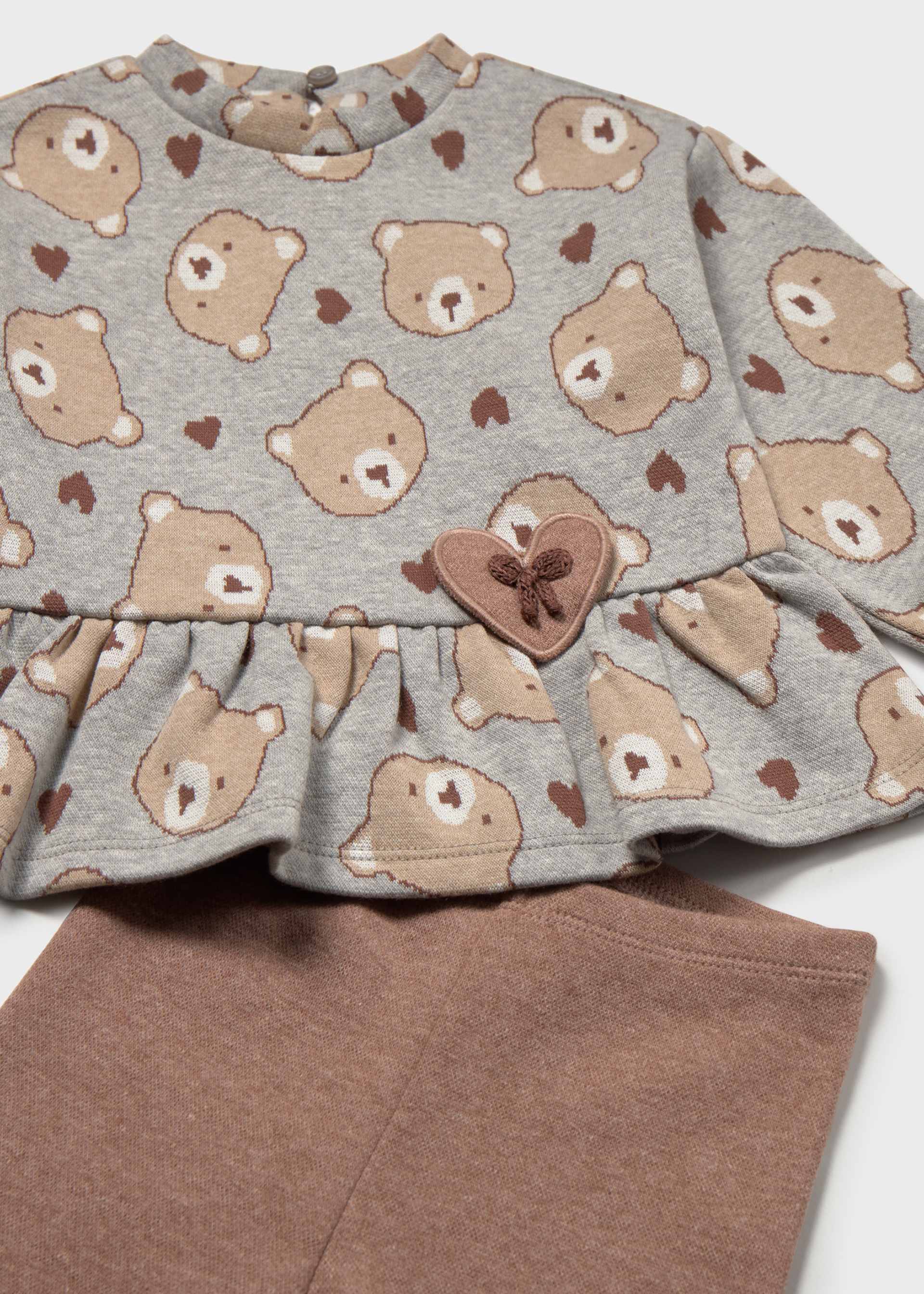 Completo blusa stampata e pantalone bimba