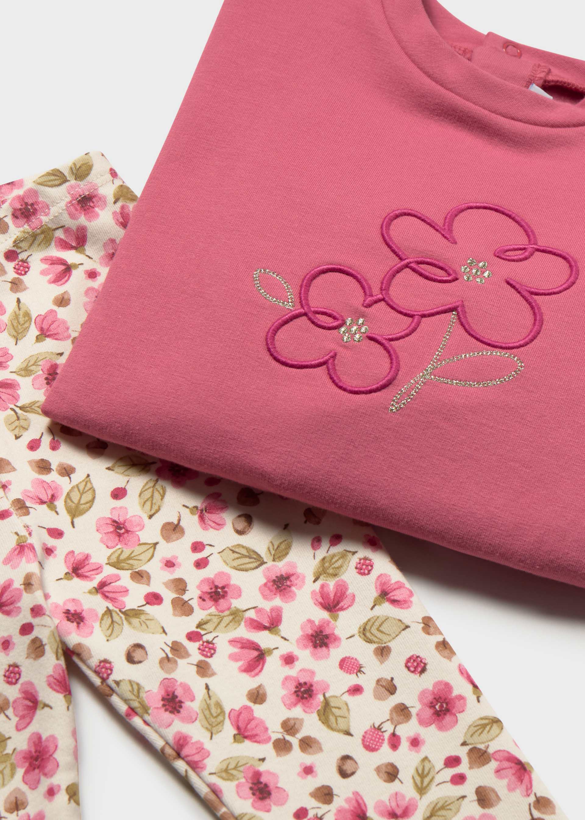 Conjunto legging estampado y sudadera bebé